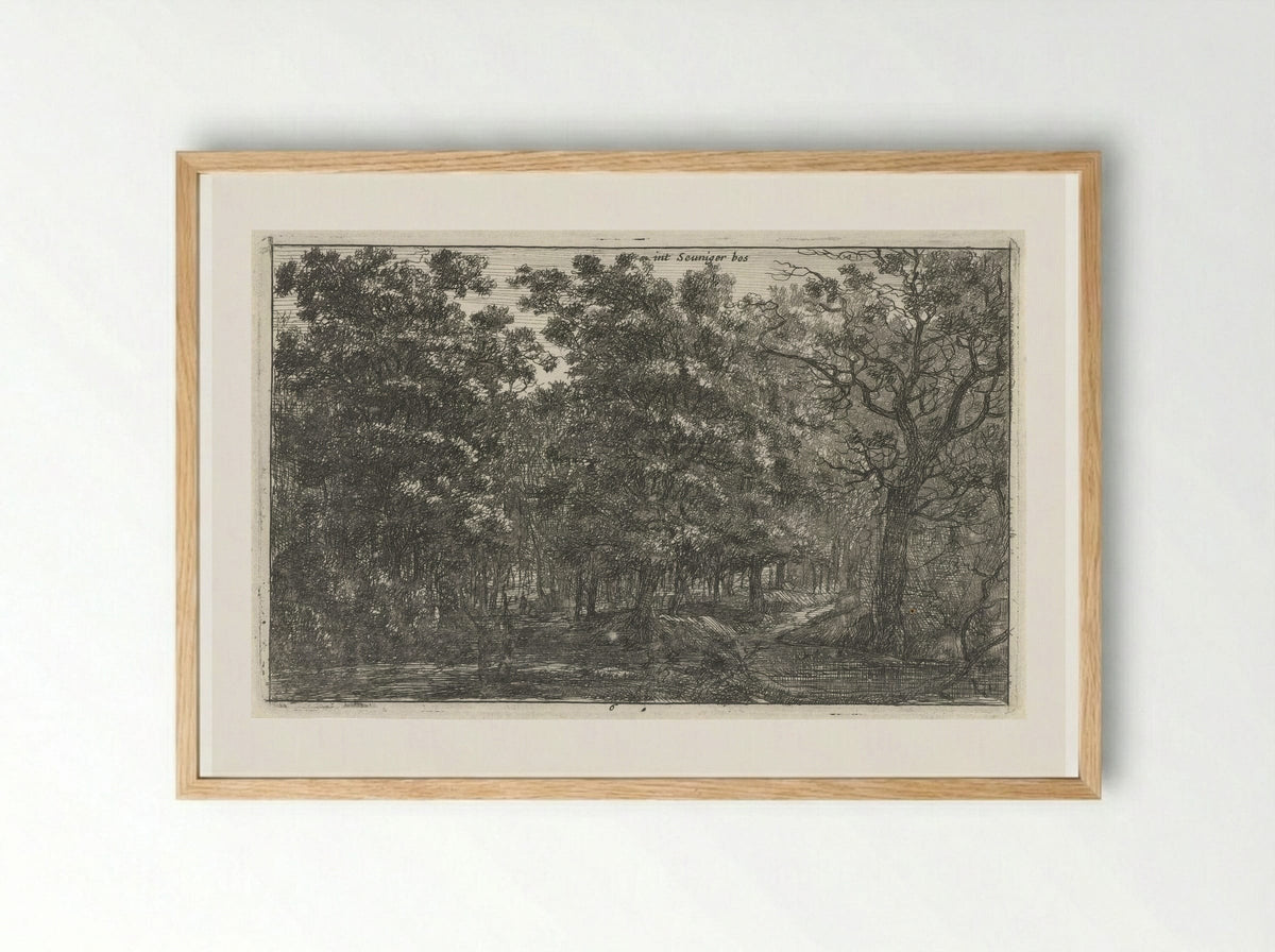 Seuniger bos - Roelant Roghman - Framed Print Wood
