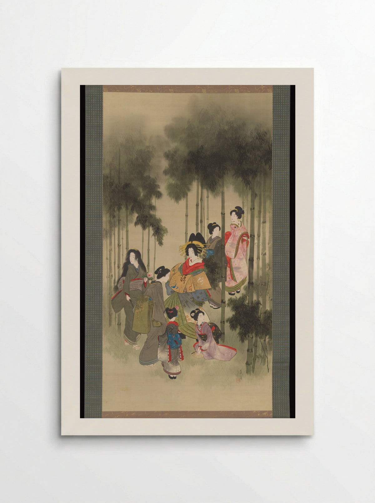 Seven Beauties of the Bamboo Grove - Watanabe Seitei - Poster