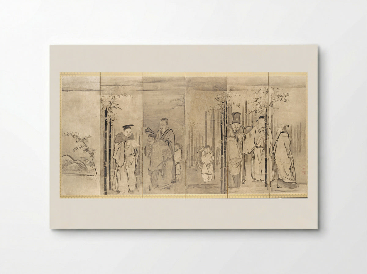 Seven Sages of the Bamboo Grove - Kano Tan'yū - Poster