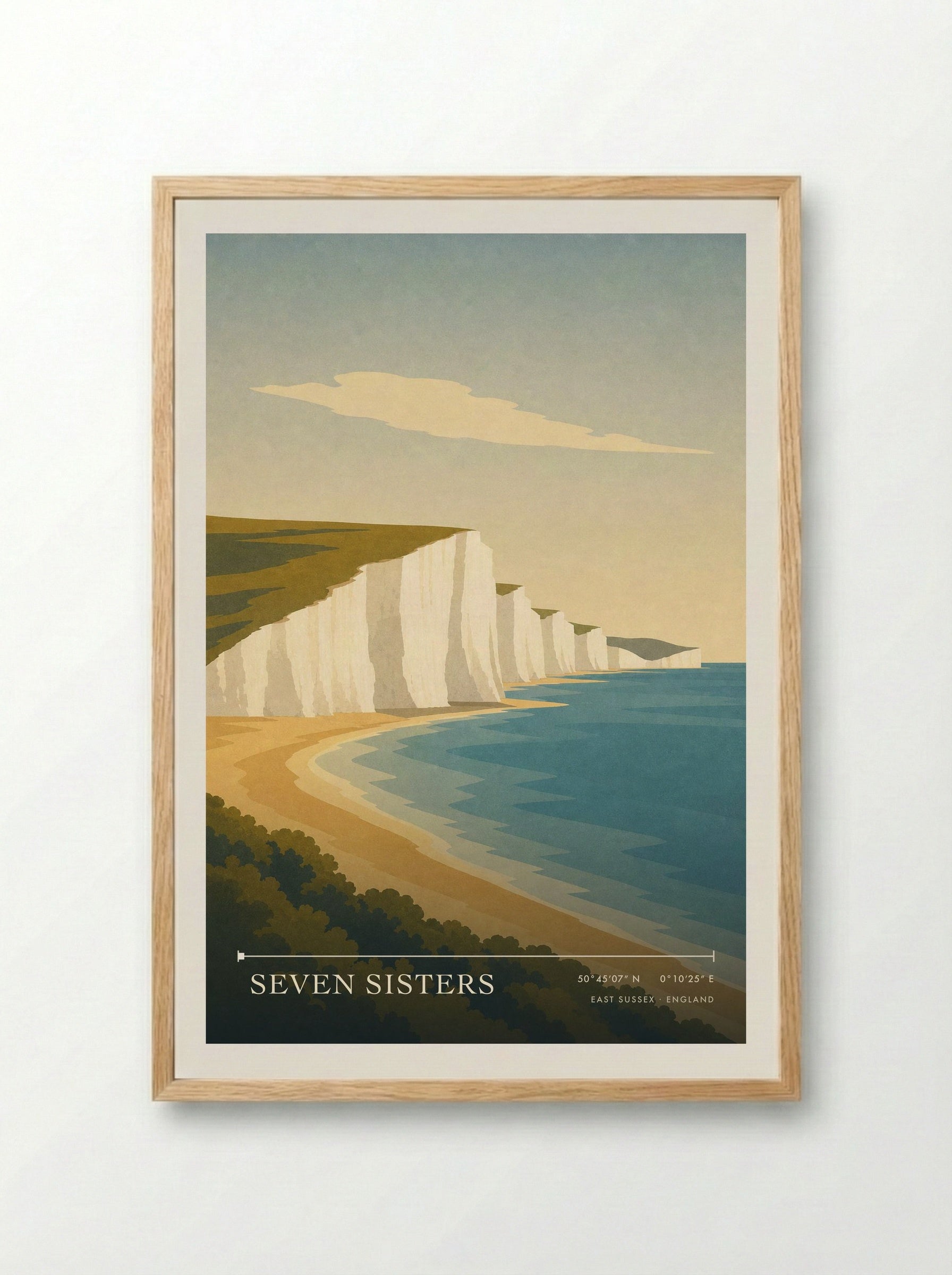 Seven Sisters Travel Poster Artwork - Framed Print Wood