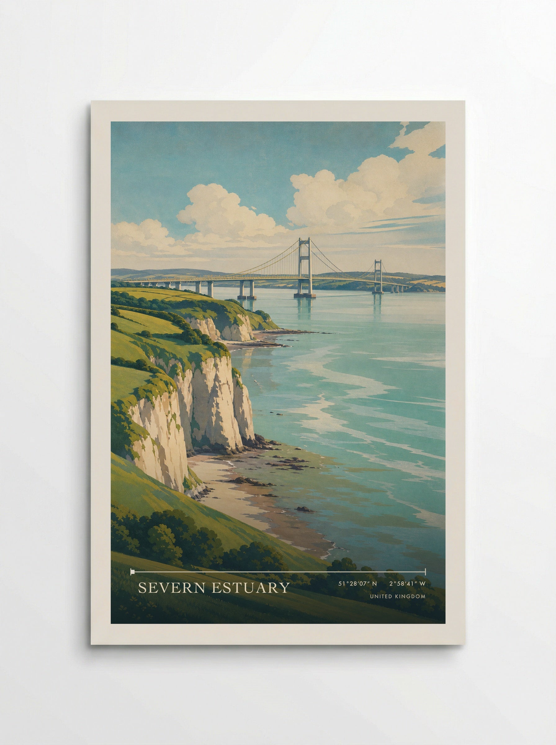 Severn Estuary United Kingdom Travel Poster - Poster
