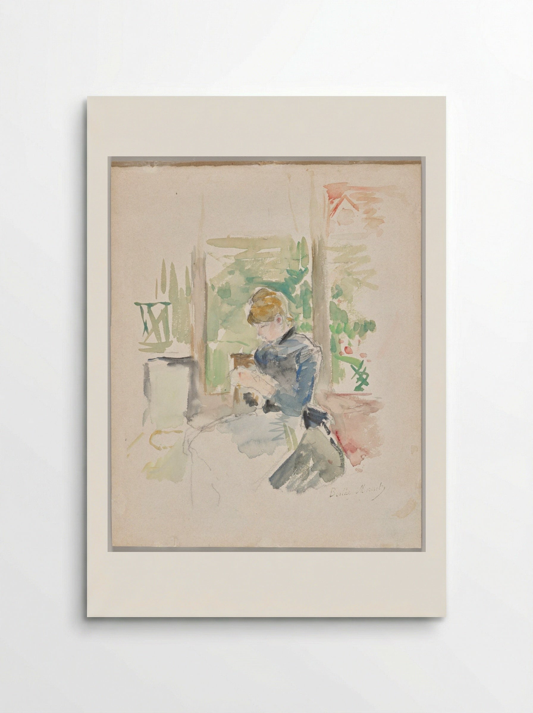 Sewing Near the Window - Berthe Morisot - Poster