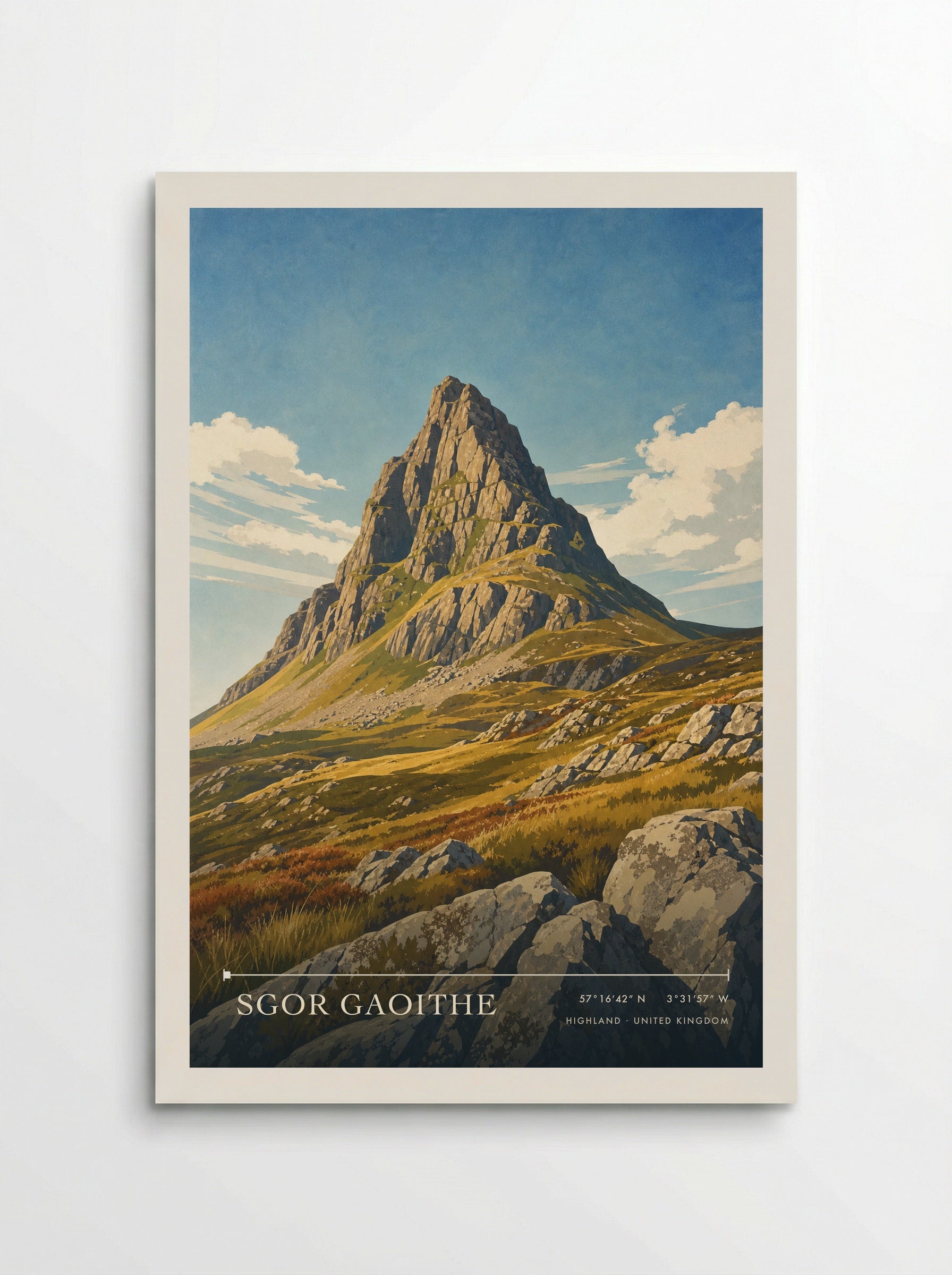 Sgor Gaoithe Highland United Kingdom Travel Poster - Poster