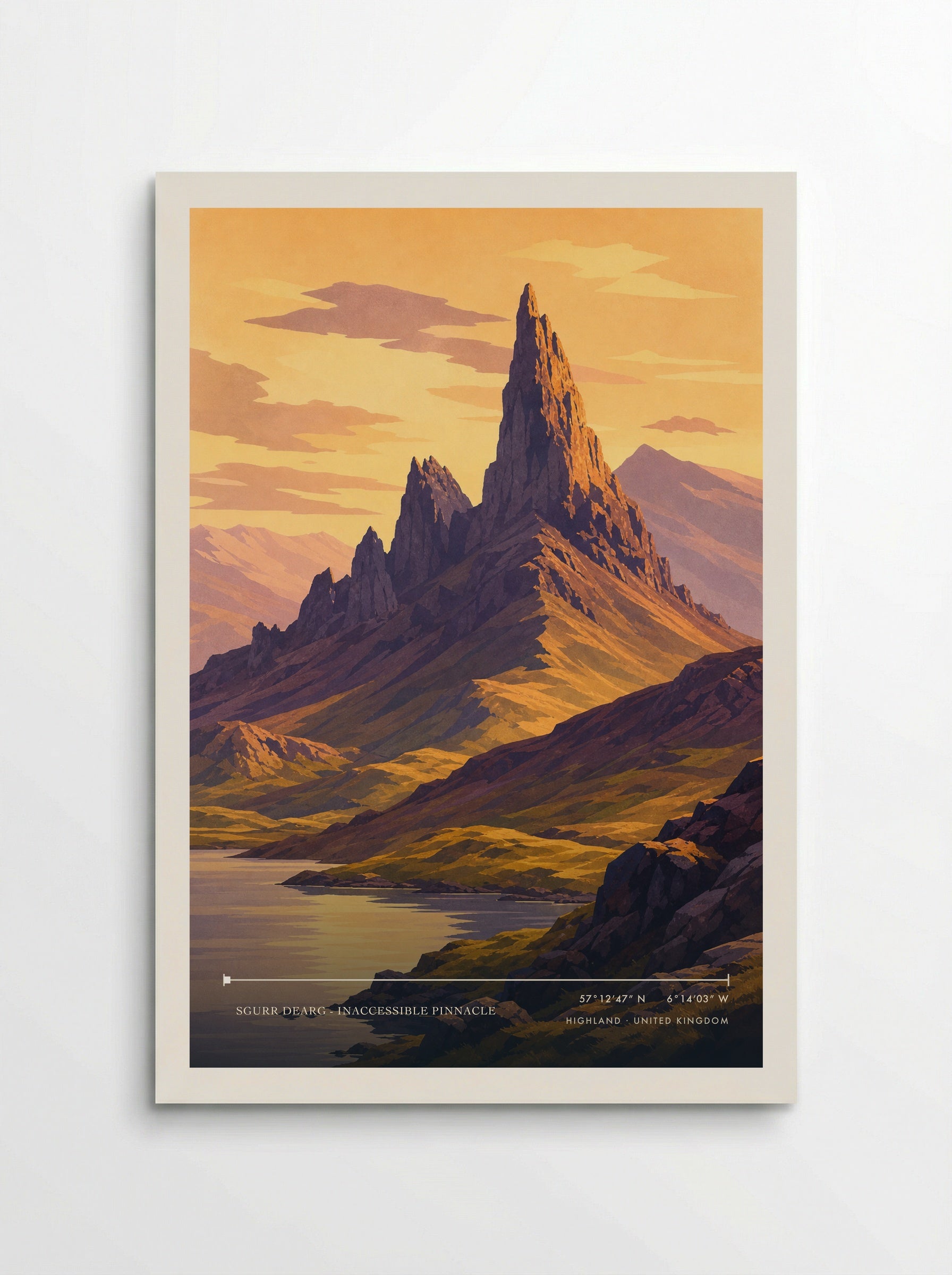 Sgurr Dearg - Inaccessible Pinnacle Highland United Kingdom Travel Poster - Poster