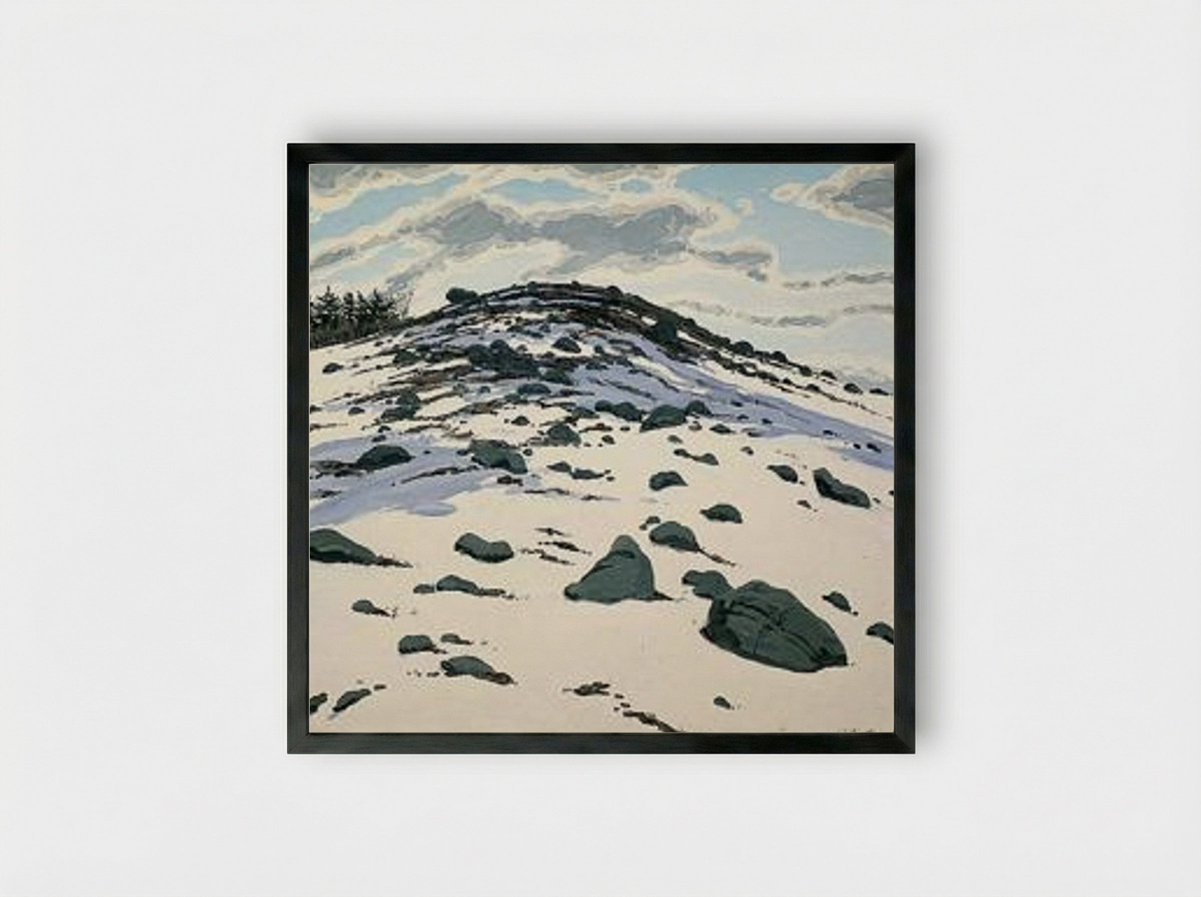 Shadow on Frankfort Barren - Neil Welliver - Framed Print Black