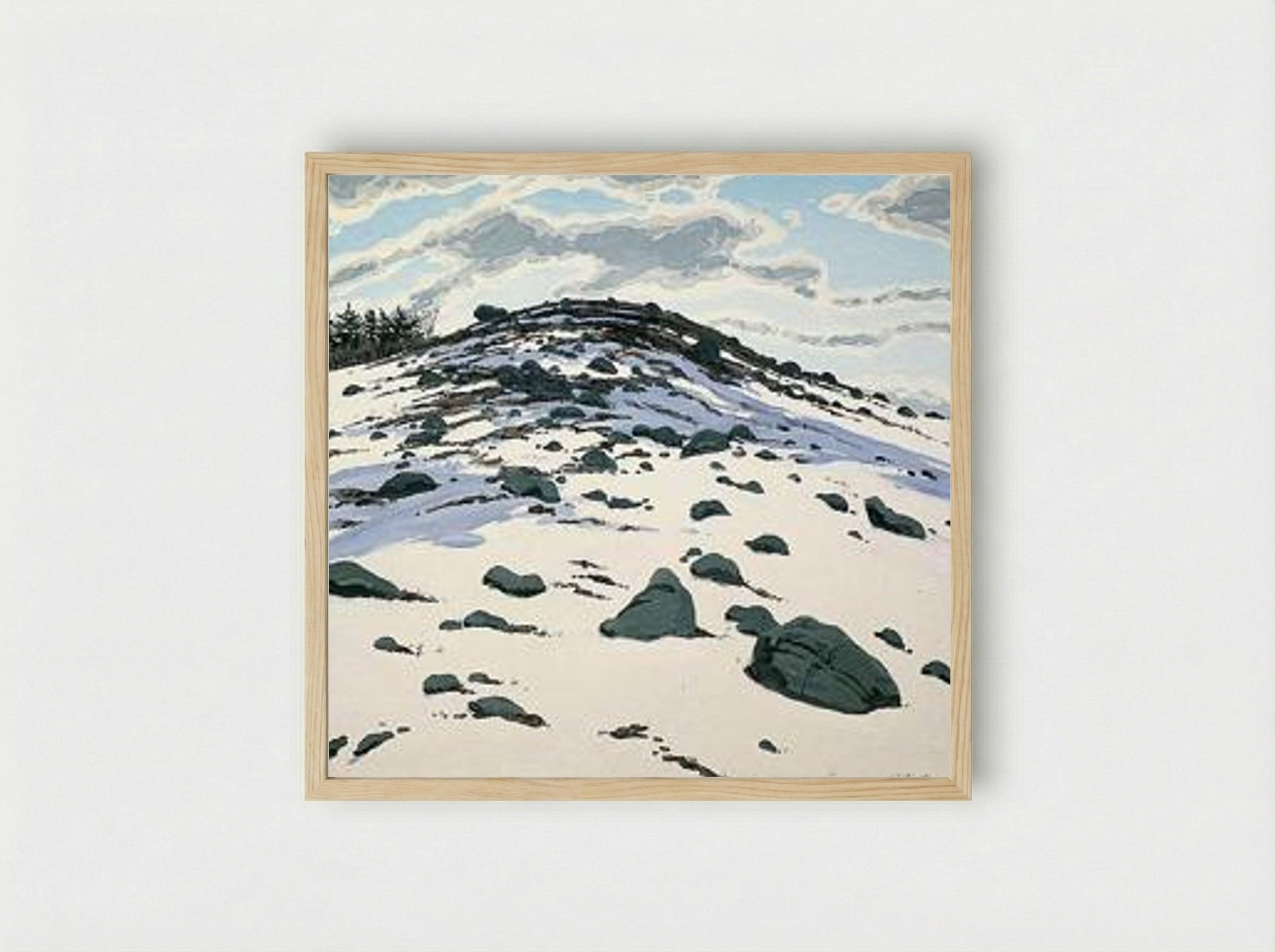 Shadow on Frankfort Barren - Neil Welliver - Framed Print Wood