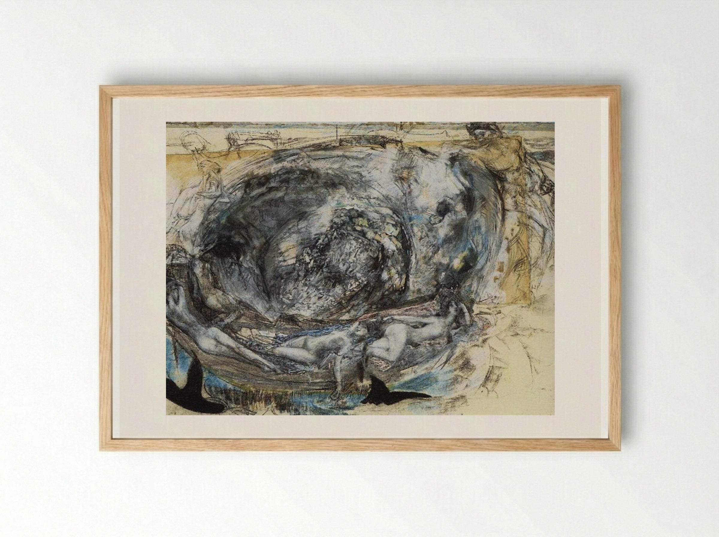 Shadows of the Lagoons and Naiads - Mikhail Vrubel - Framed Print Wood
