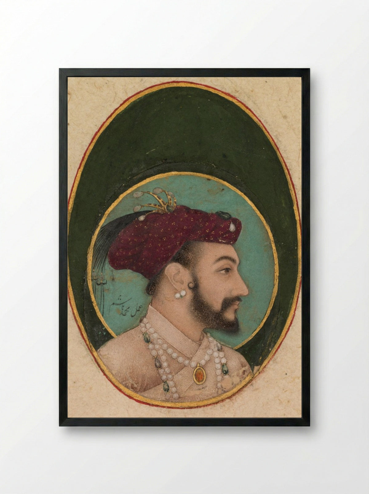 Shah Jahan - Hashim - Framed Print Black