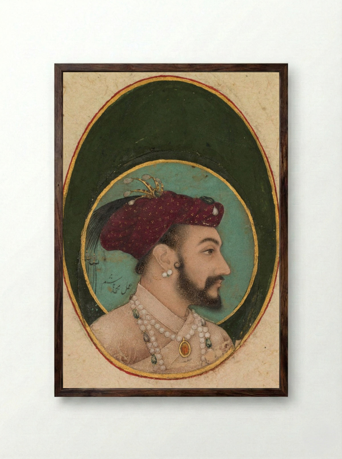 Shah Jahan - Hashim - Framed Print Dark Wood