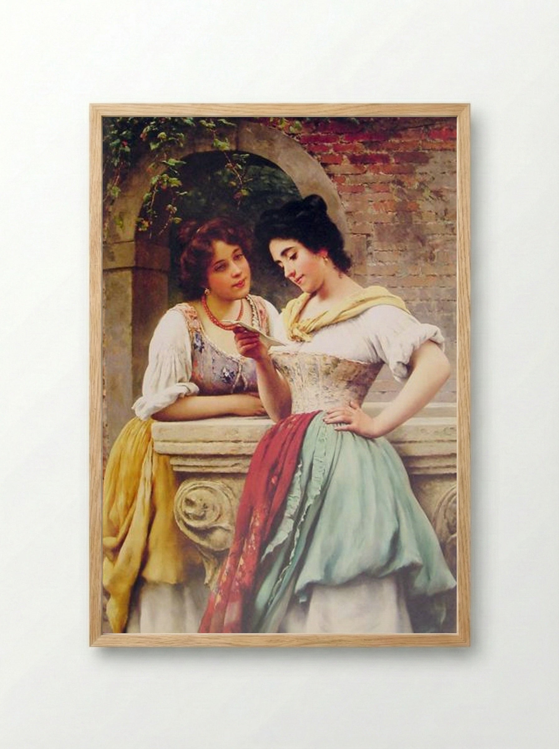 Shared Correspondance - Eugene de Blaas - Framed Print Wood