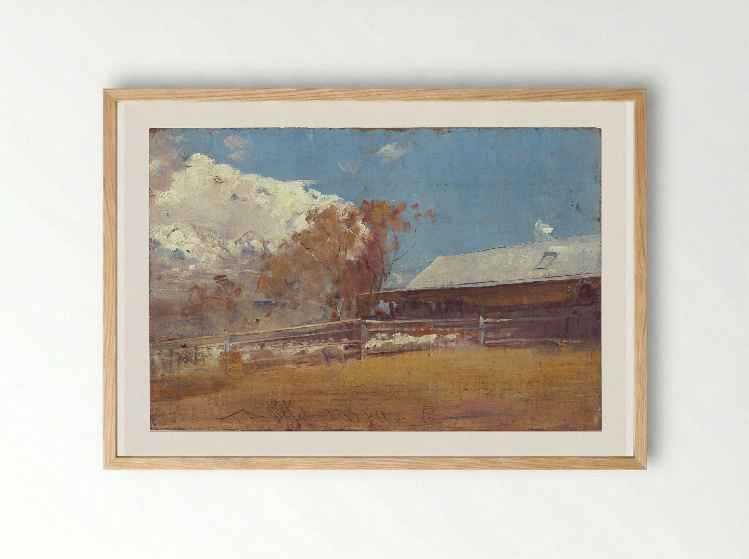 Shearing Shed, Newstead - Tom Roberts - Framed Print Wood