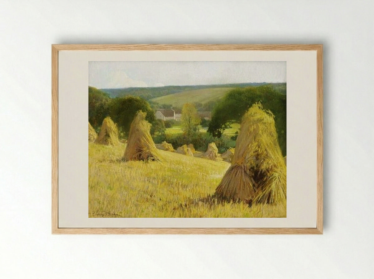 Sheaves of Corn - Firmin Baes - Framed Print Wood