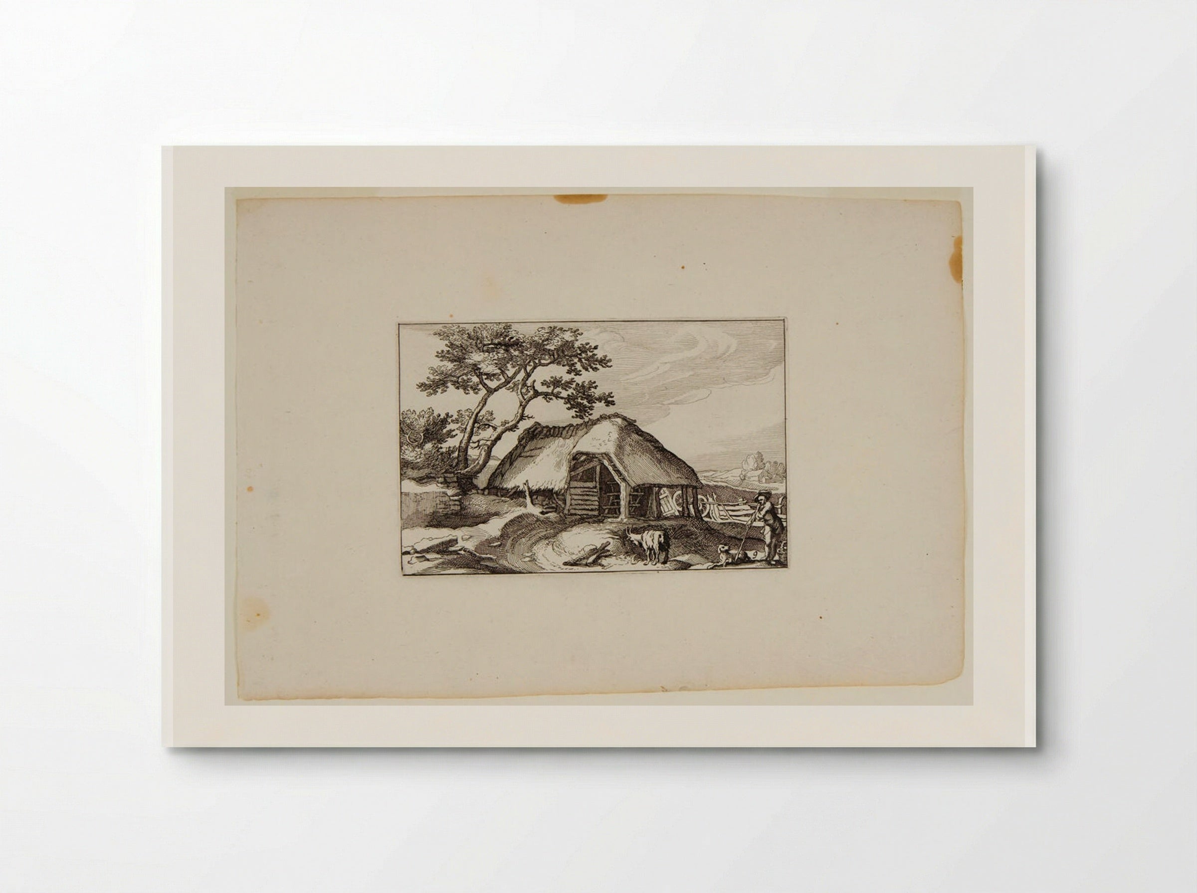 Shed with Goat, Dog, and Shepherd - Claes Jansz. Visscher - Poster