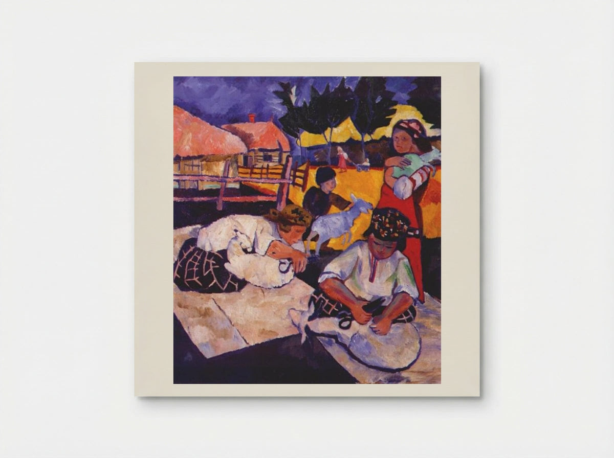 Sheep Shearing - Natalia Goncharova - Poster