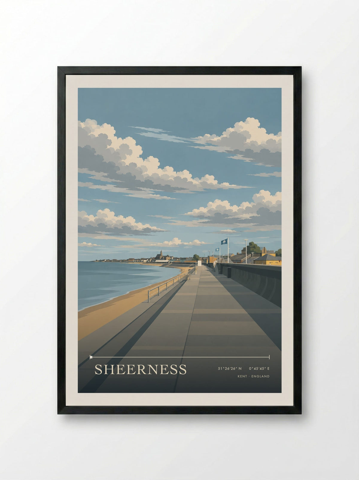 Sheerness, Kent | Travel Poster - Framed Print Black