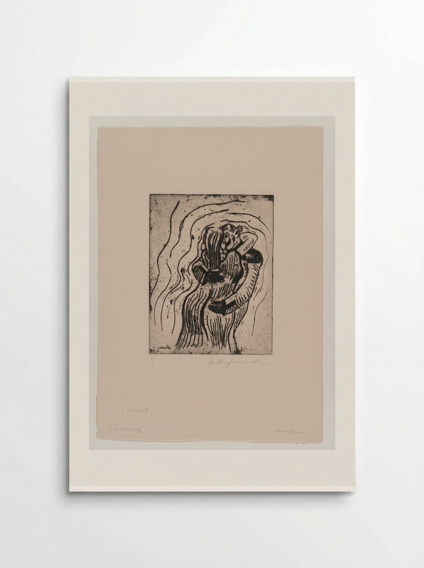 Sheet IV, Mary and the Drum Major Embrace - Walter Gramatté - Poster