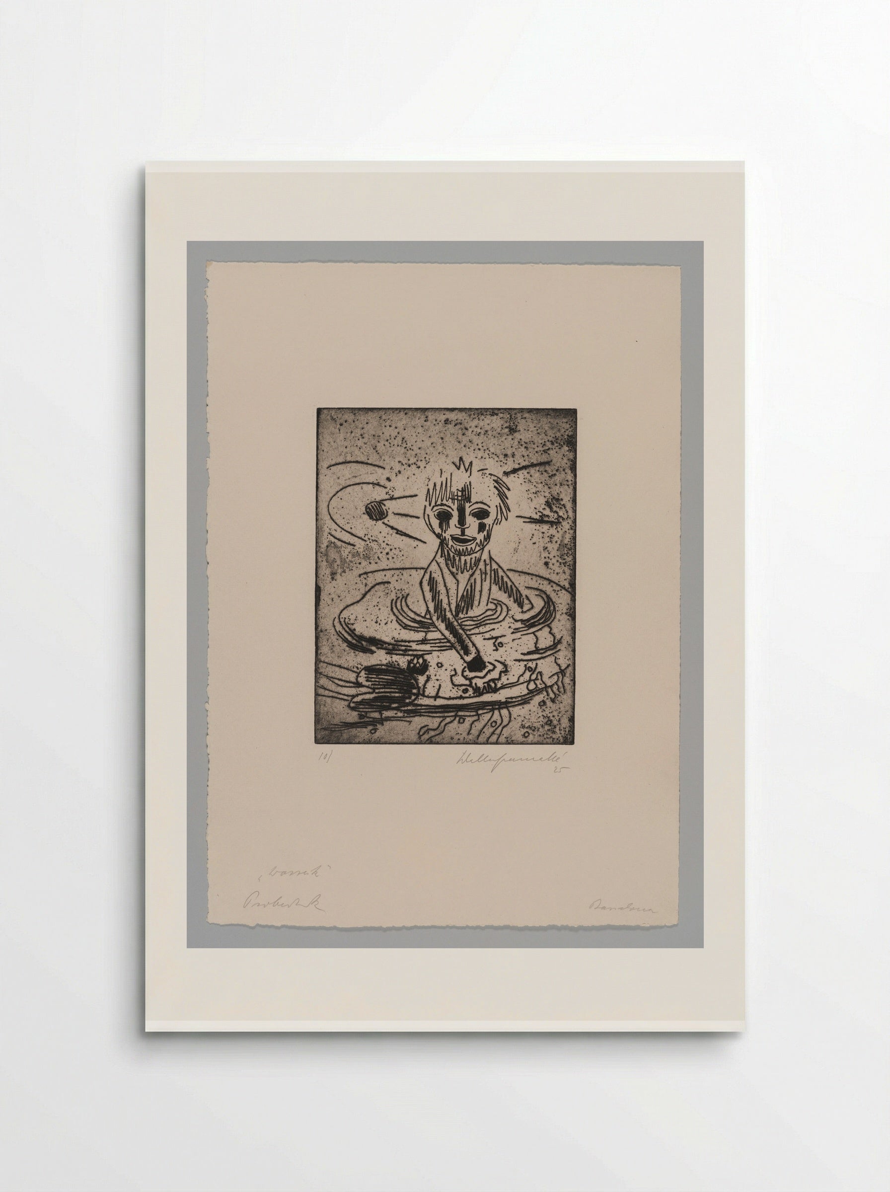 Sheet X, Wozzeck Goes into the Pond - Walter Gramatté - Poster