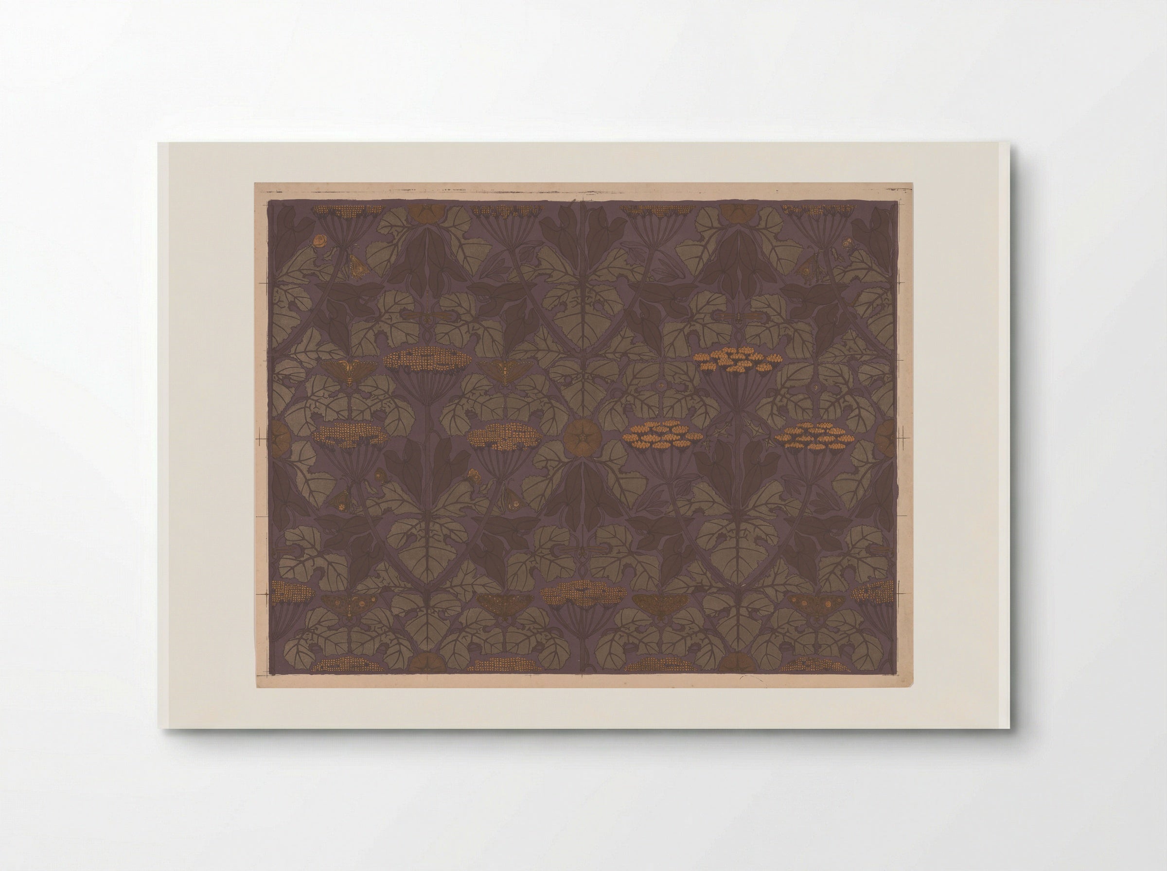 Sheet of Wallpaper with Umbellifers, Butterflies, and Dragonflies - Theo Nieuwenhuis - Poster