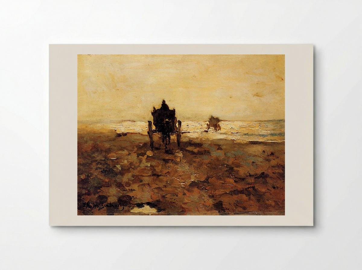 Shelf Carts on the Beach - Johan Hendrik Weissenbruch - Poster