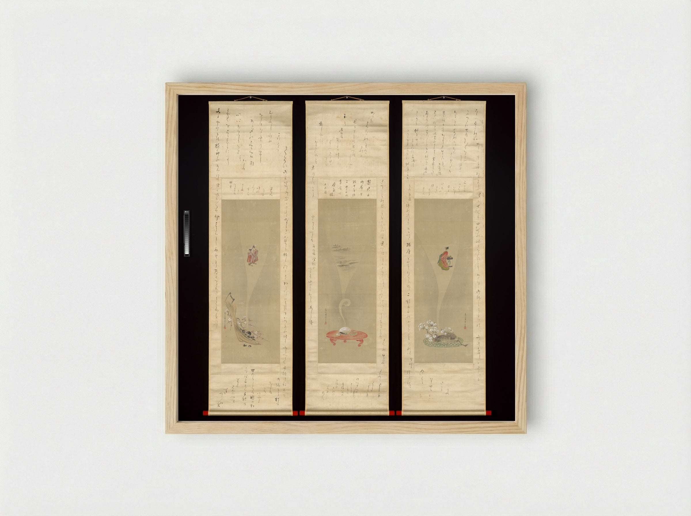 Shellfish and Apparitions of the Yoshiwara Pleasure Quarter - Chōbunsai Eishi - Framed Print Wood