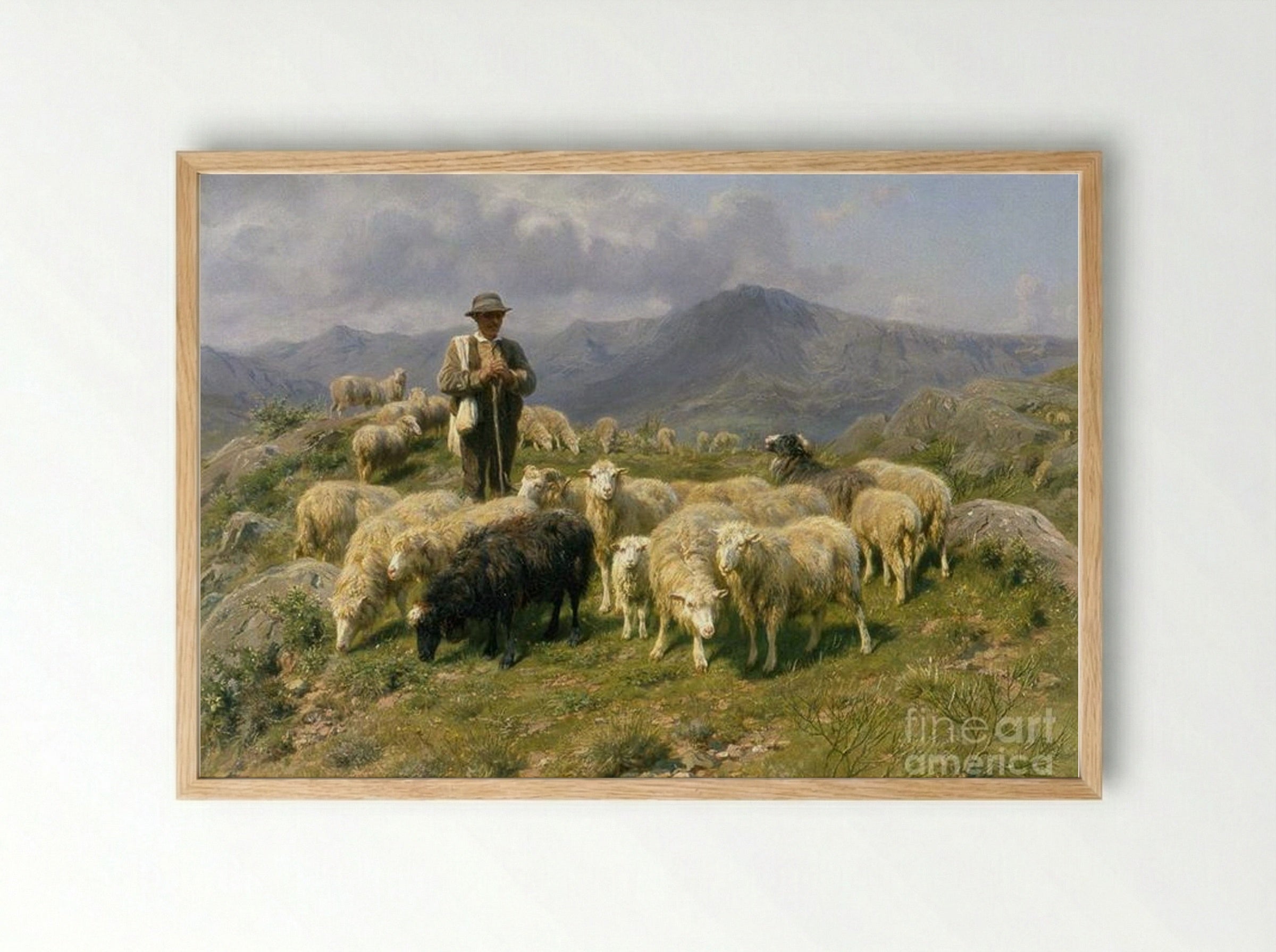 Shepherd of the Pyrenees - Rosa Bonheur - Framed Print Wood