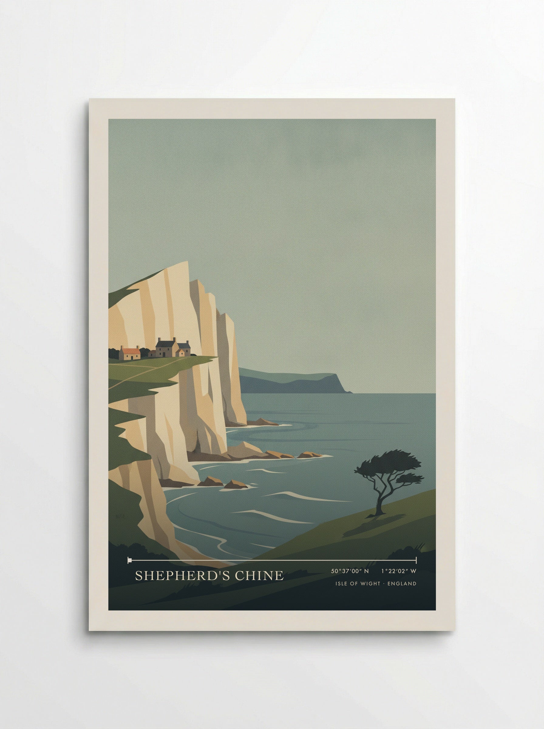 Shepherd's Chine Isle of Wight England Travel Poster - Poster