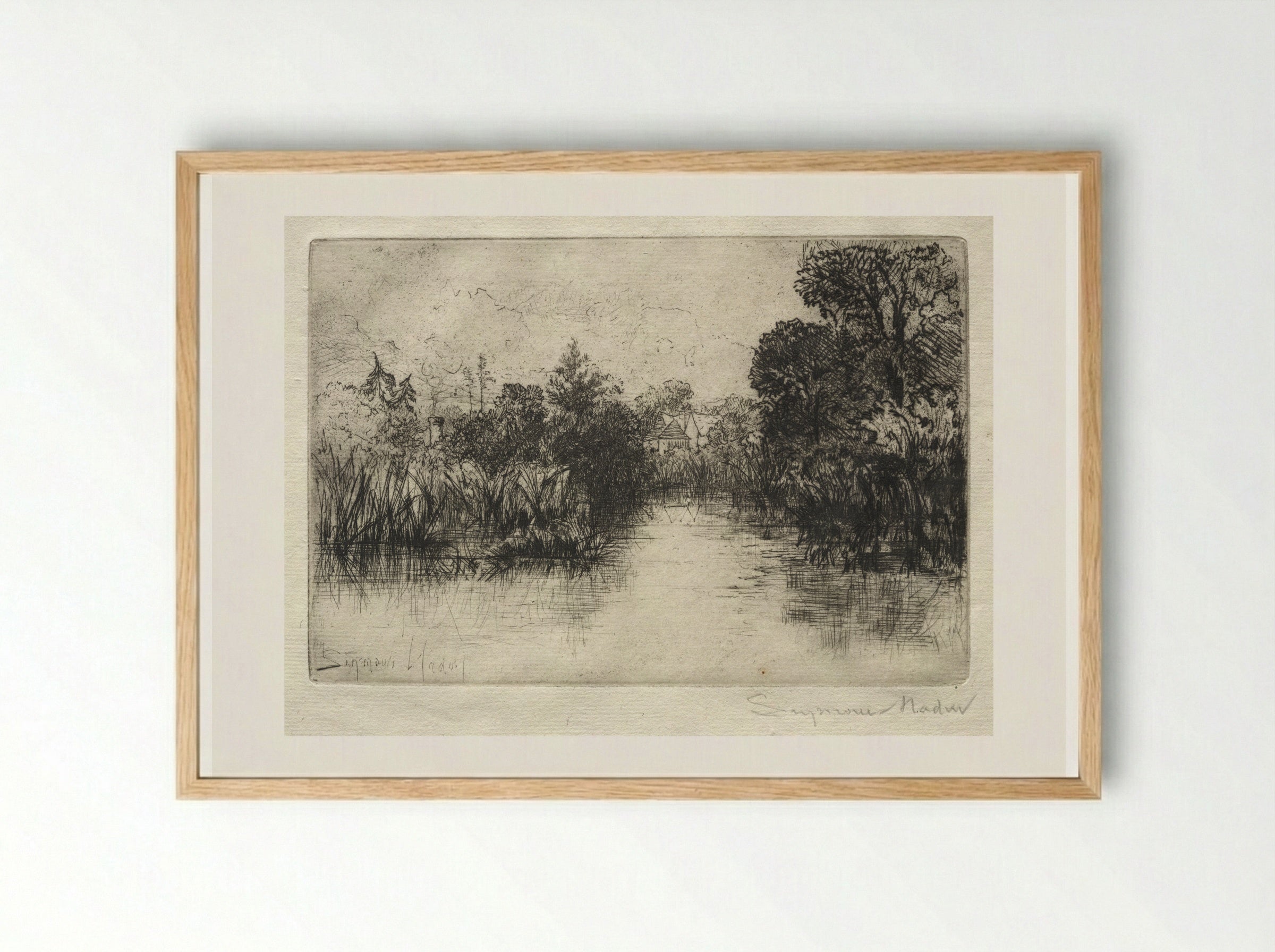 Shere Mill Pond - Francis Seymour Haden - Framed Print Wood