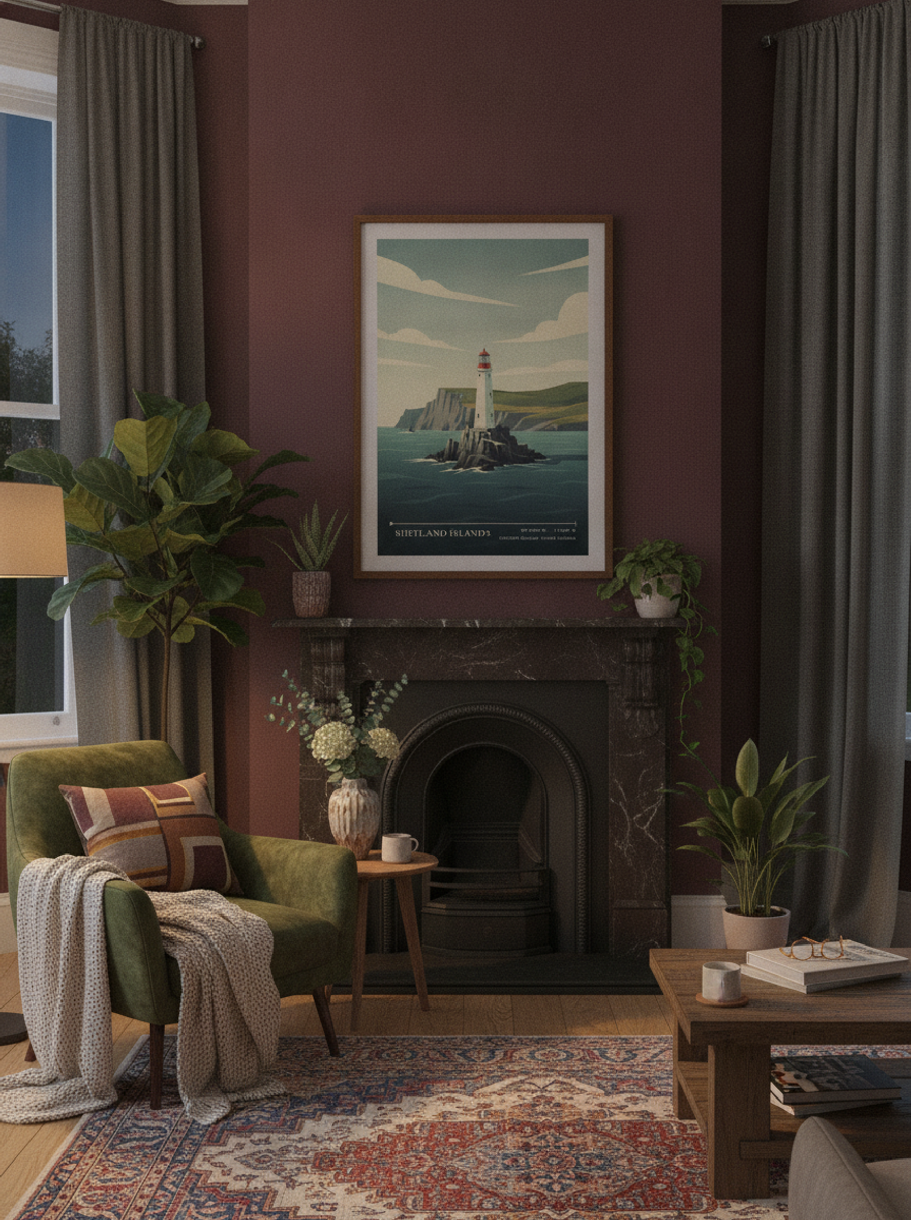 Shetland Islands United Kingdom Travel Poster - Lifestyle