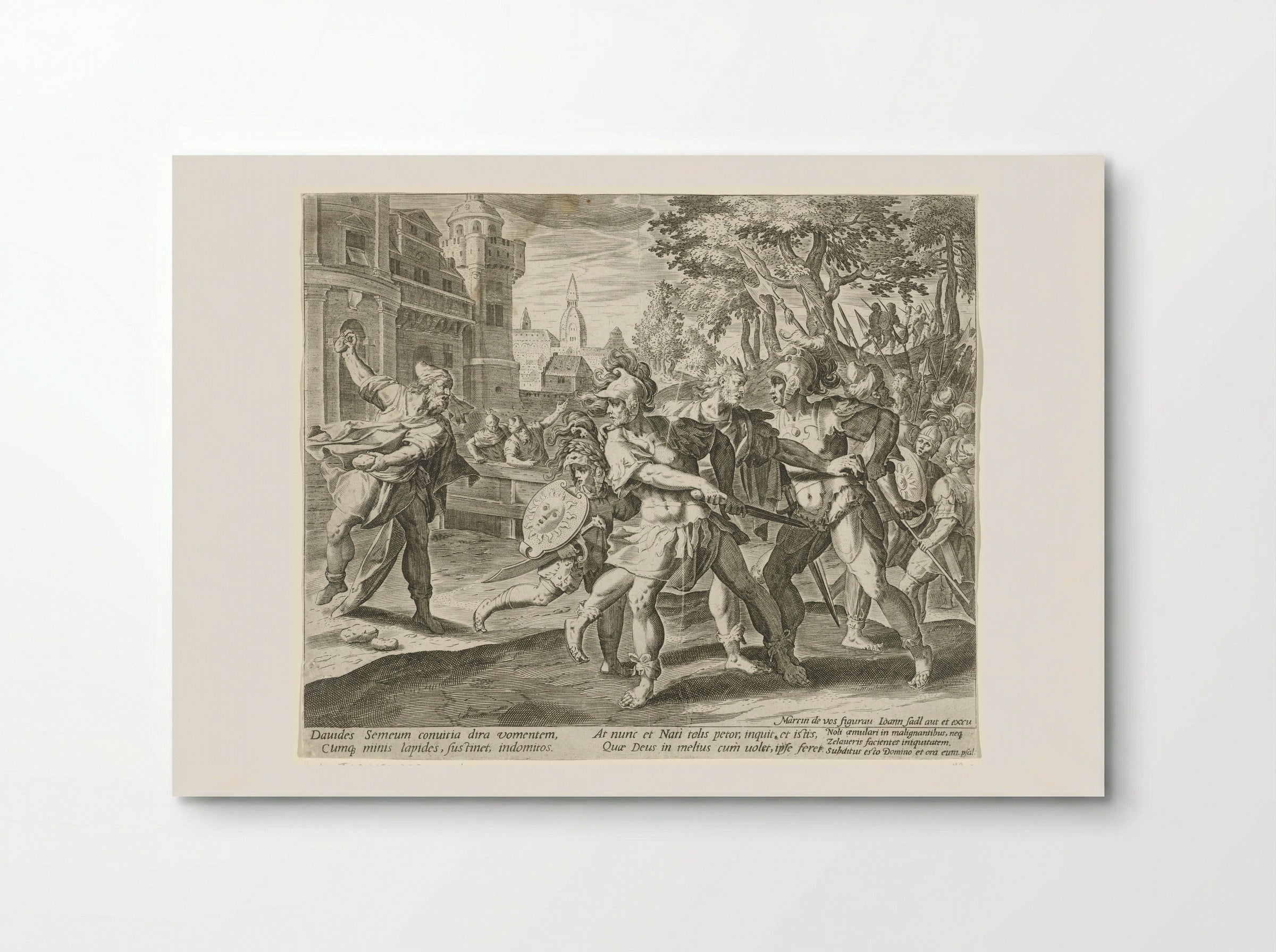Shimei Cursing David - Aegidius Sadeler (II) - Poster