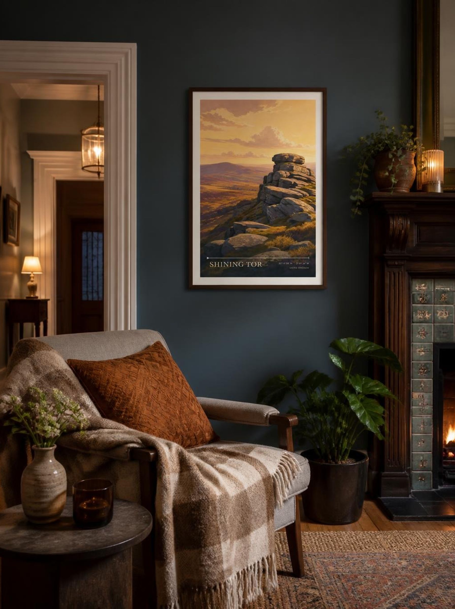 Shining Tor United Kingdom Travel Poster - Lifestyle