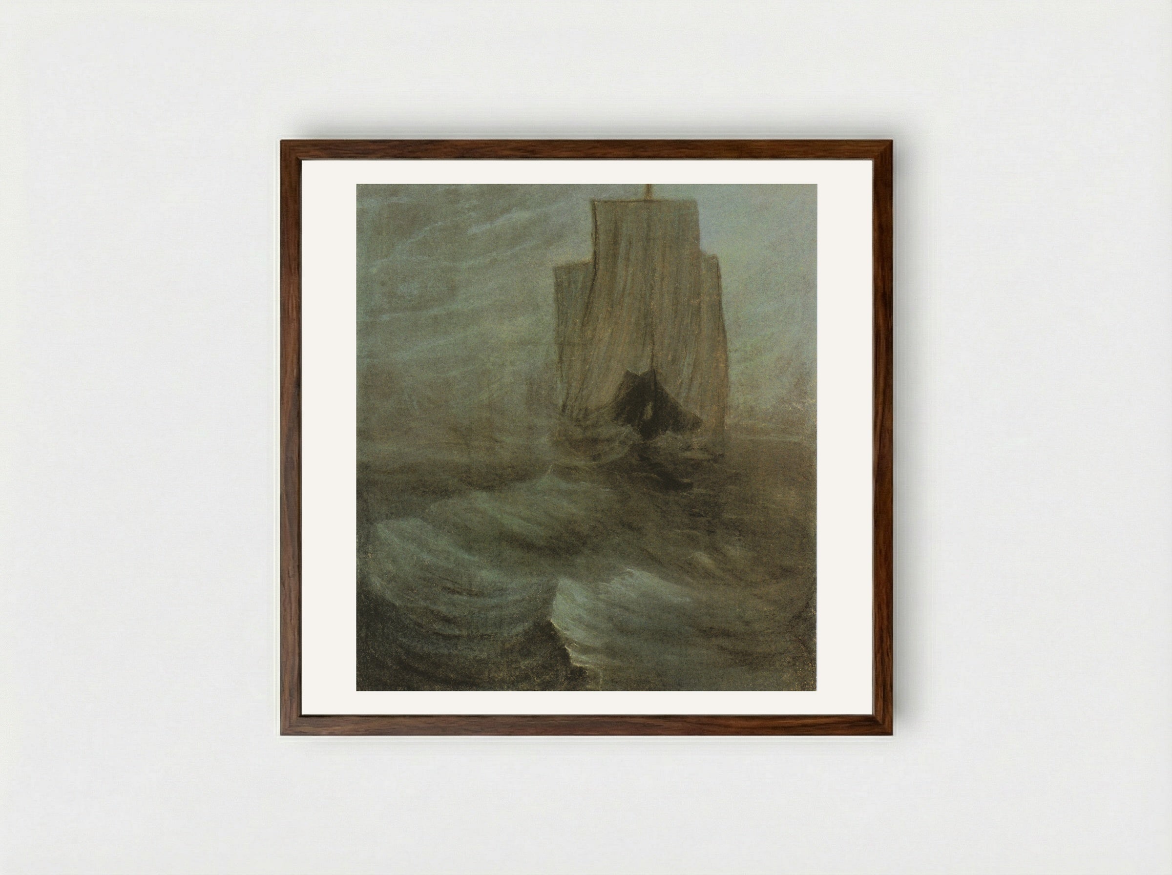 Ship - Mikalojus Konstantinas Čiurlionis - Framed Print Dark Wood