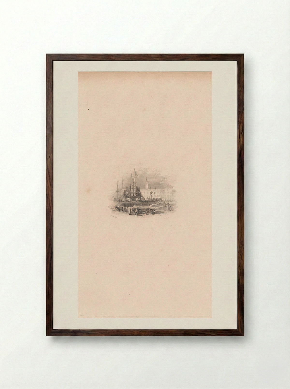 Shipbuilding - Edward Goodall - Framed Print Dark Wood