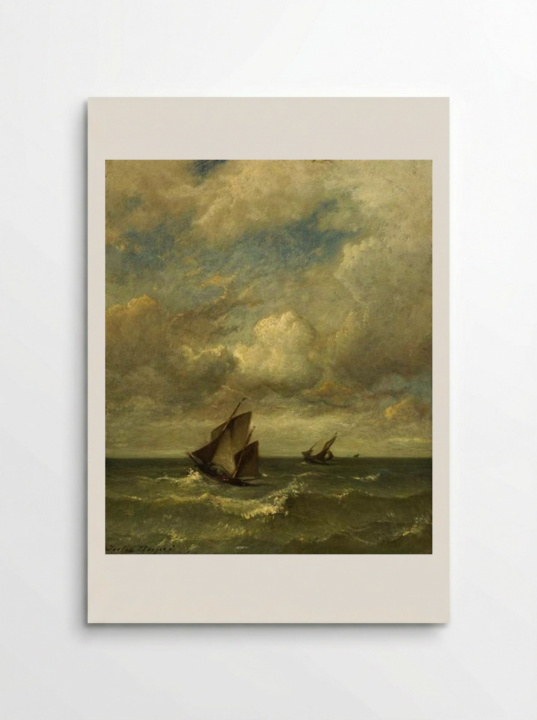 Shipping in a Breeze - Jules Dupré - Poster