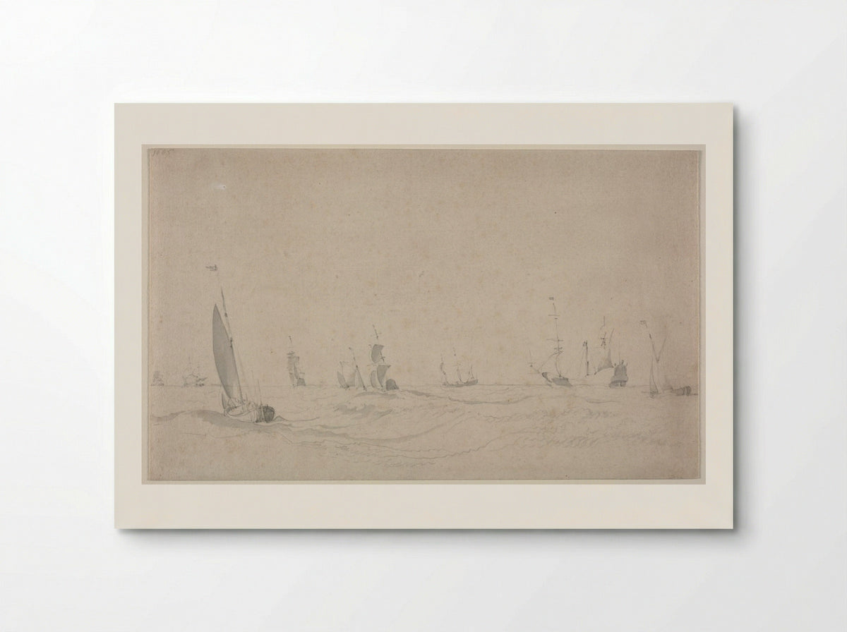 Shipping on a Rough Sea - Willem van de Velde the Elder - Poster