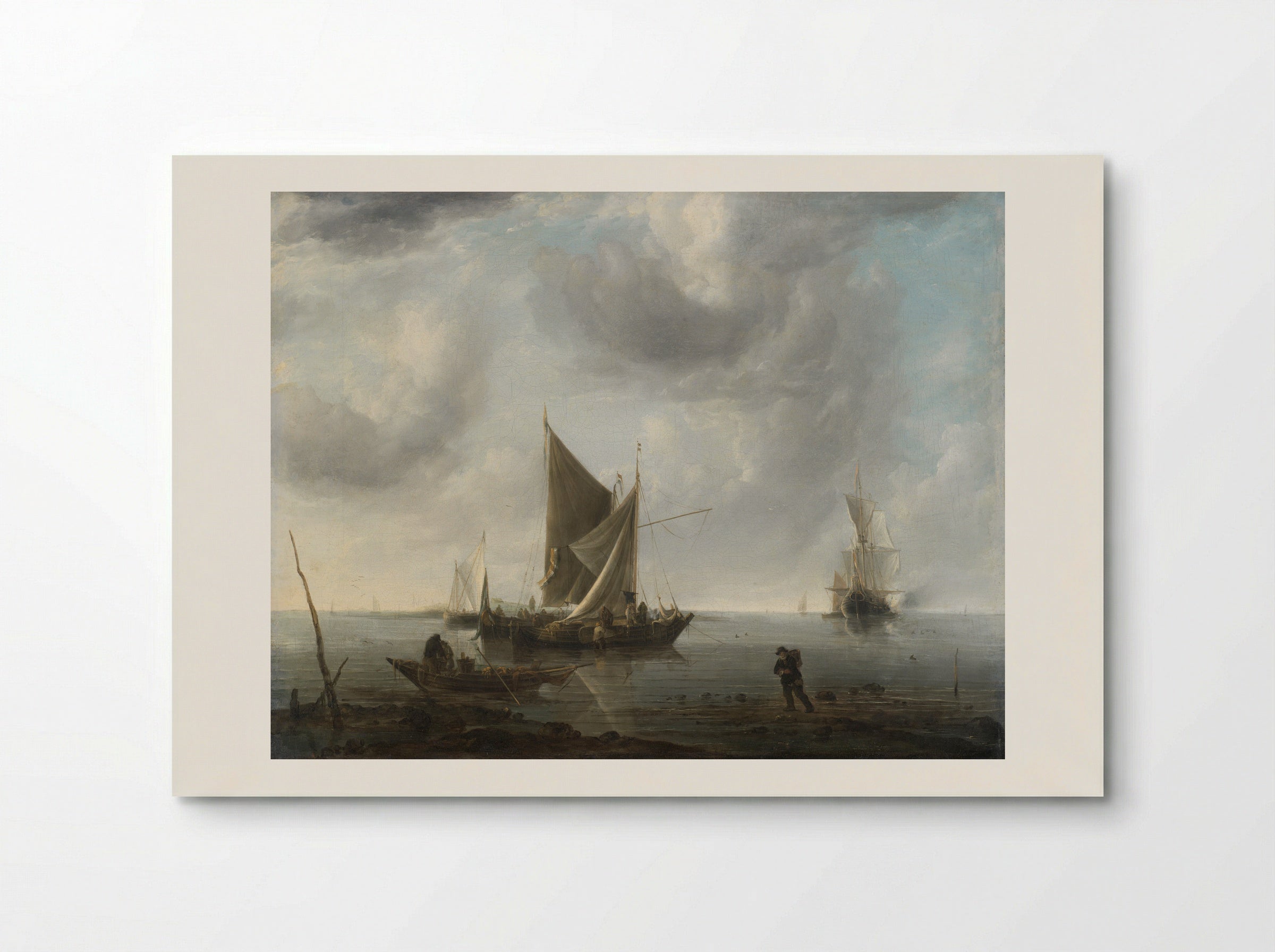 Ships at Anchor in a Calm - Jan van de Cappelle - Poster