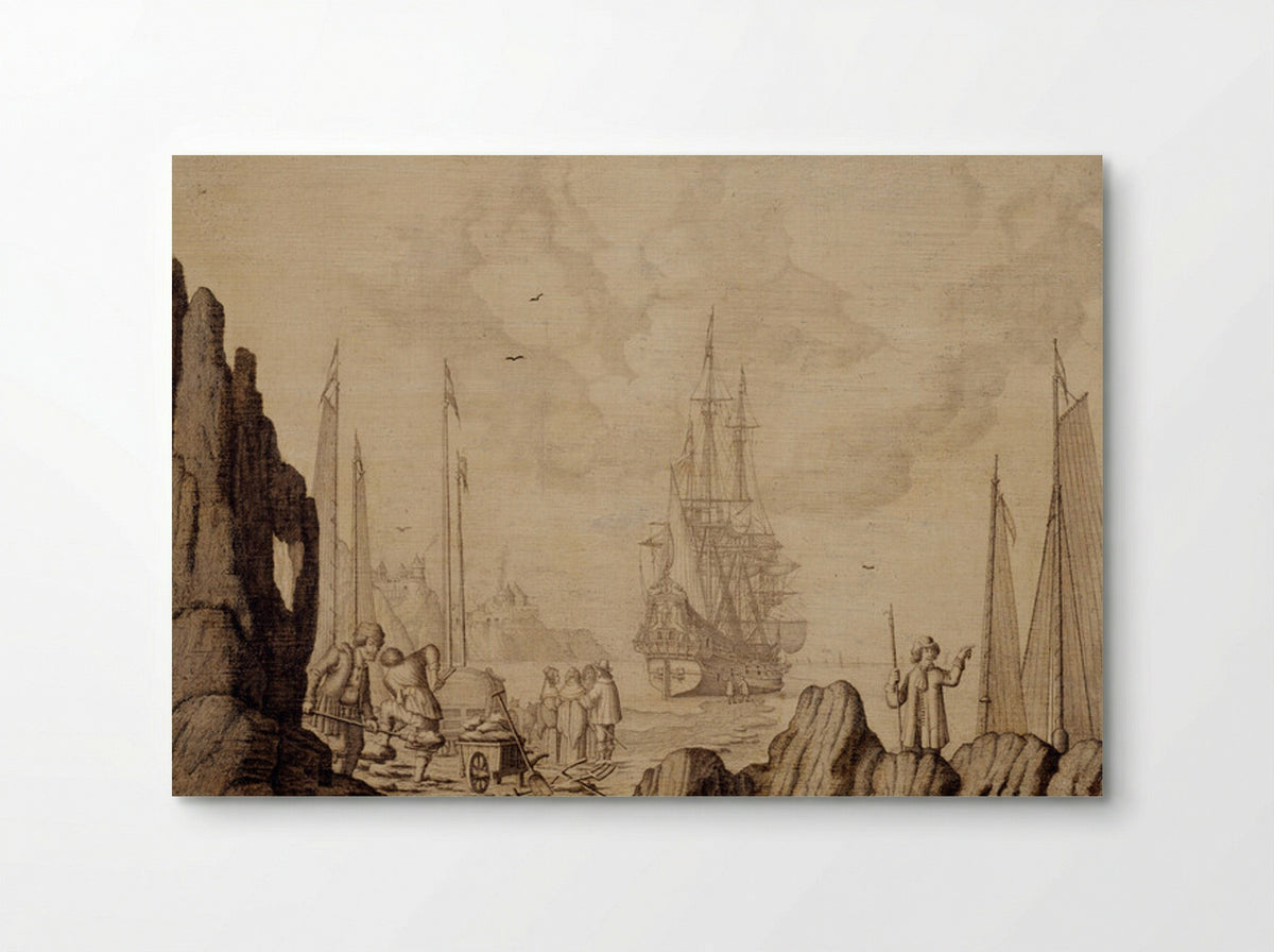 Ships at a Harbour - Experiens Sillemans - Poster