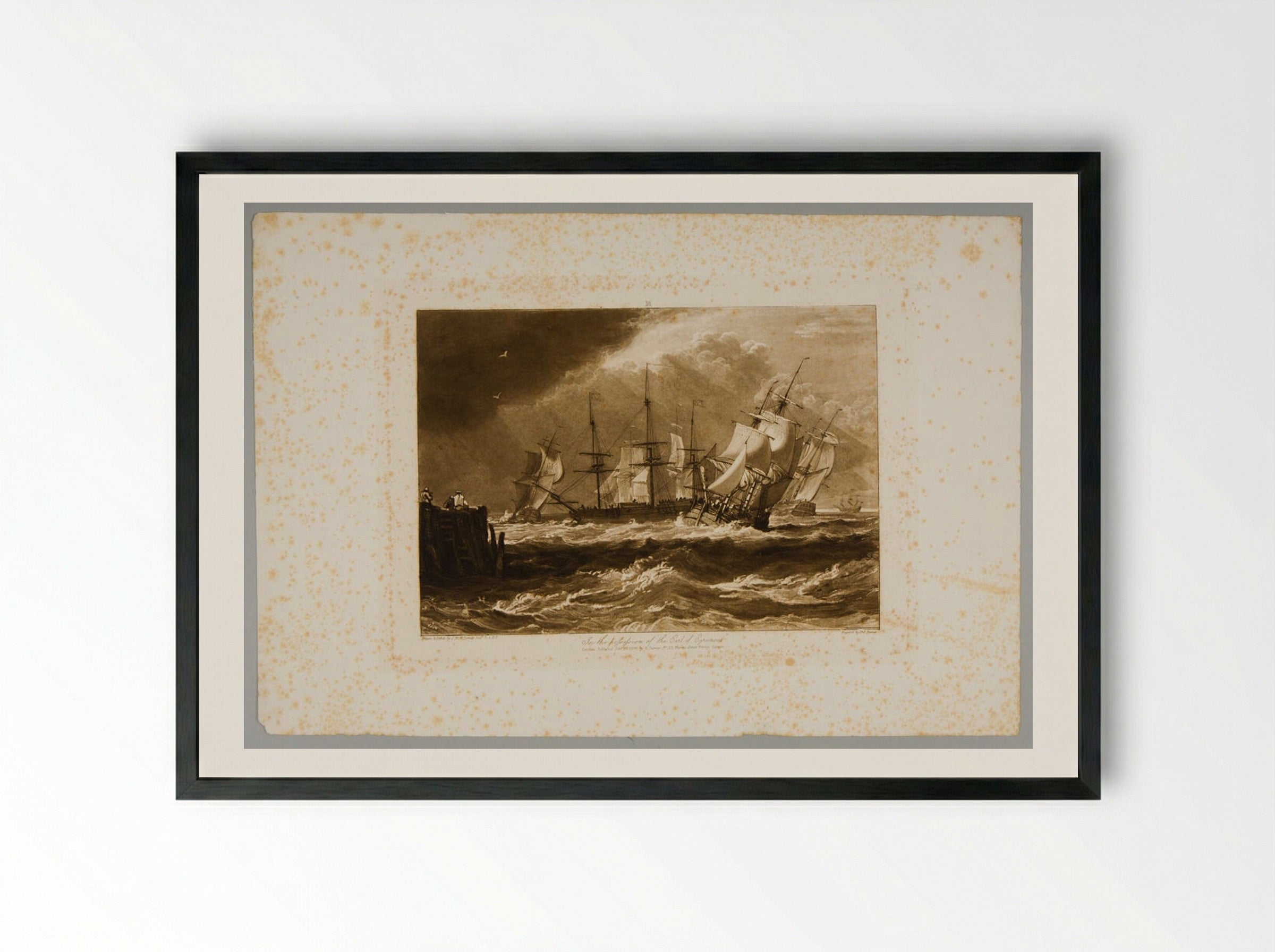 Ships in a Breeze - Charles Turner - Framed Print Black