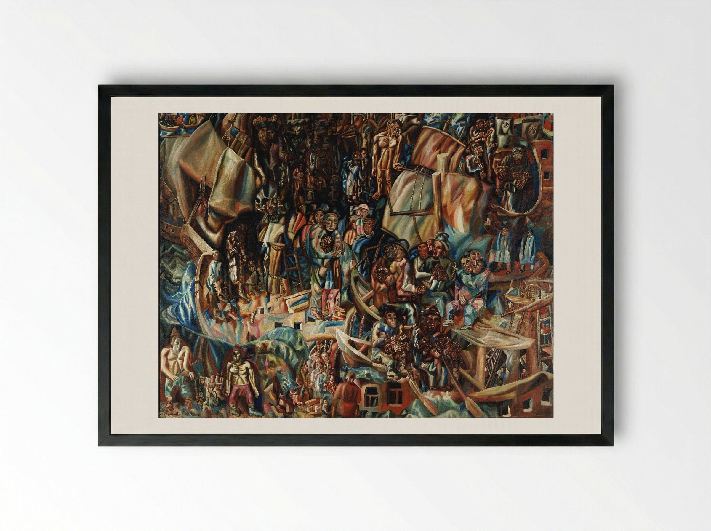 Ships - Pavel Filonov - Framed Print Black