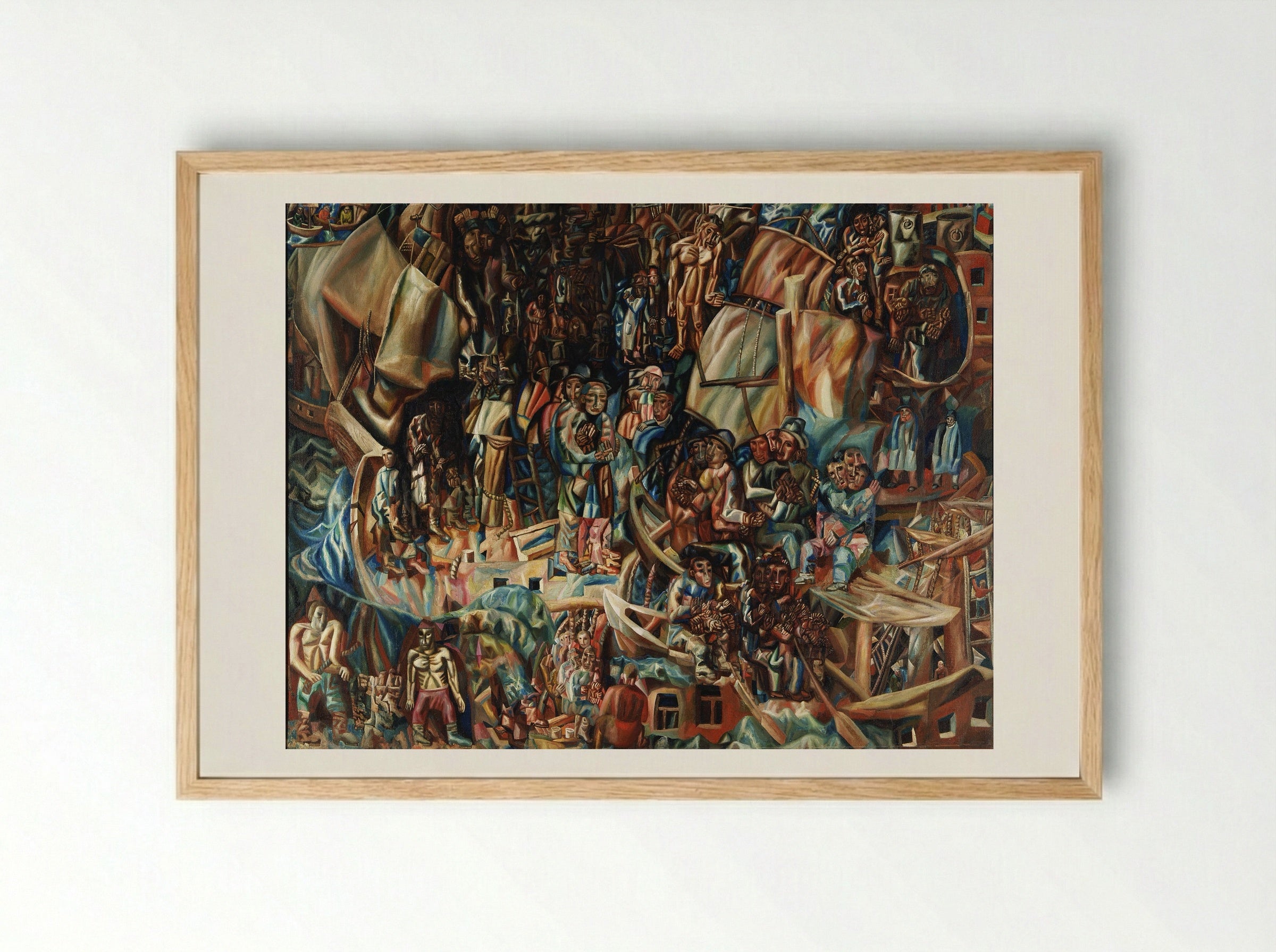 Ships - Pavel Filonov - Framed Print Wood