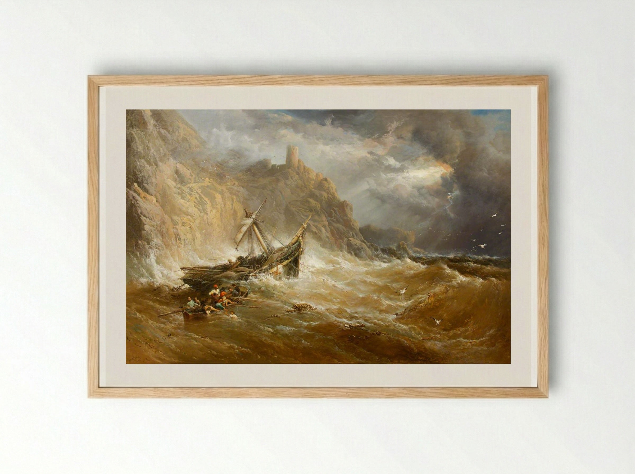 Shipwreck - James Webb - Framed Print Wood