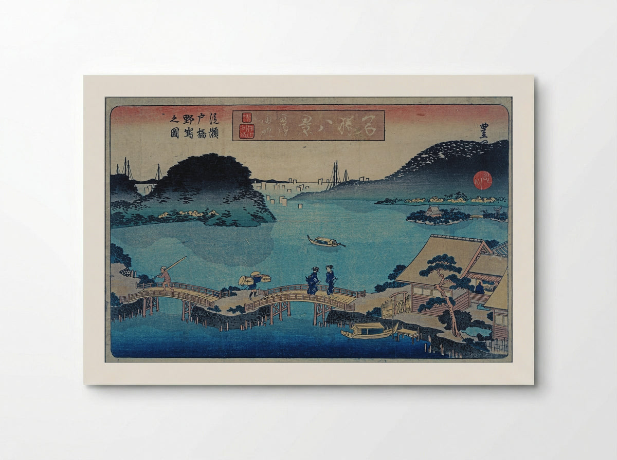 Shirahige Shrine at Dawn - Utagawa Toyoshige (Toyokuni II) - Poster