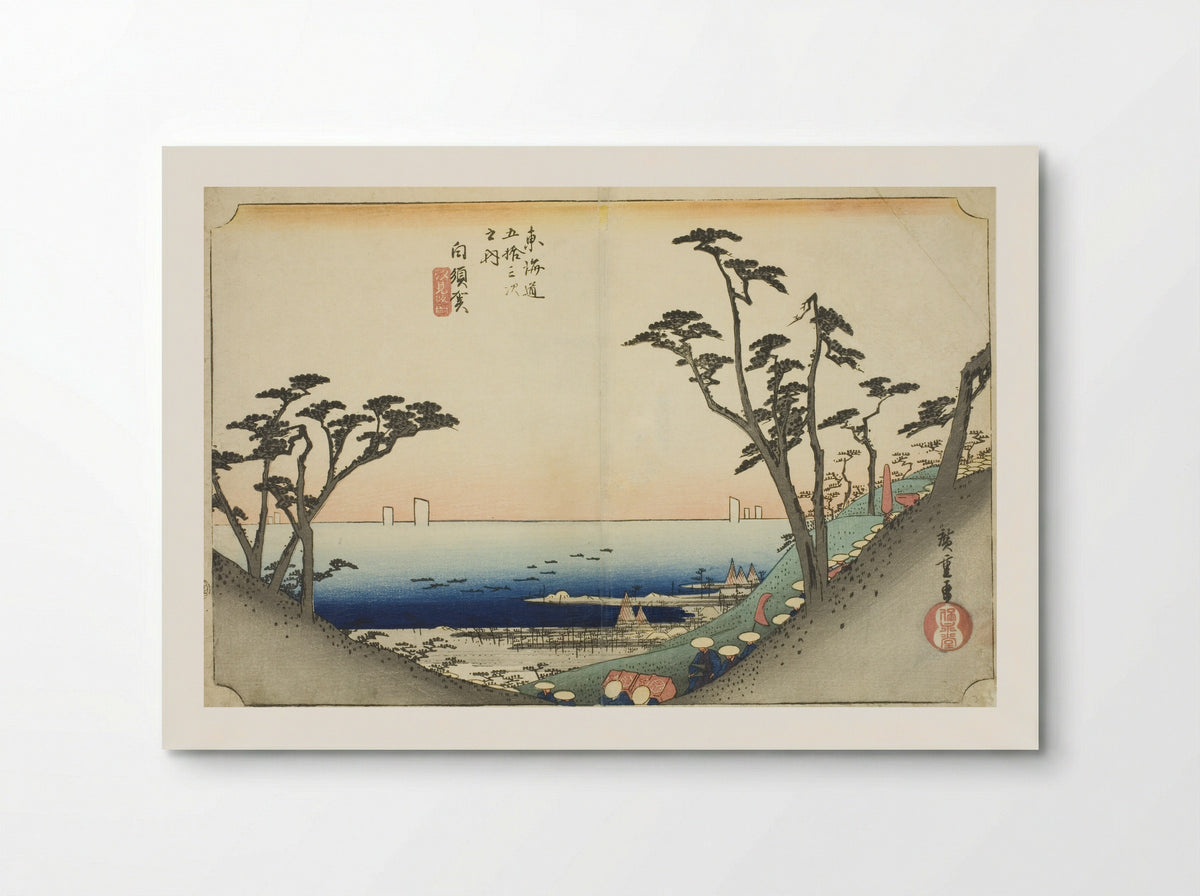 Shirasuka: View of Shiomi Slope - Utagawa Hiroshige - Poster