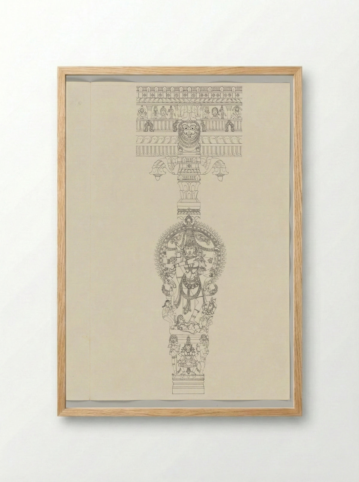 Shiva Urdhvatandava - Fine Art Print - Framed Print Wood