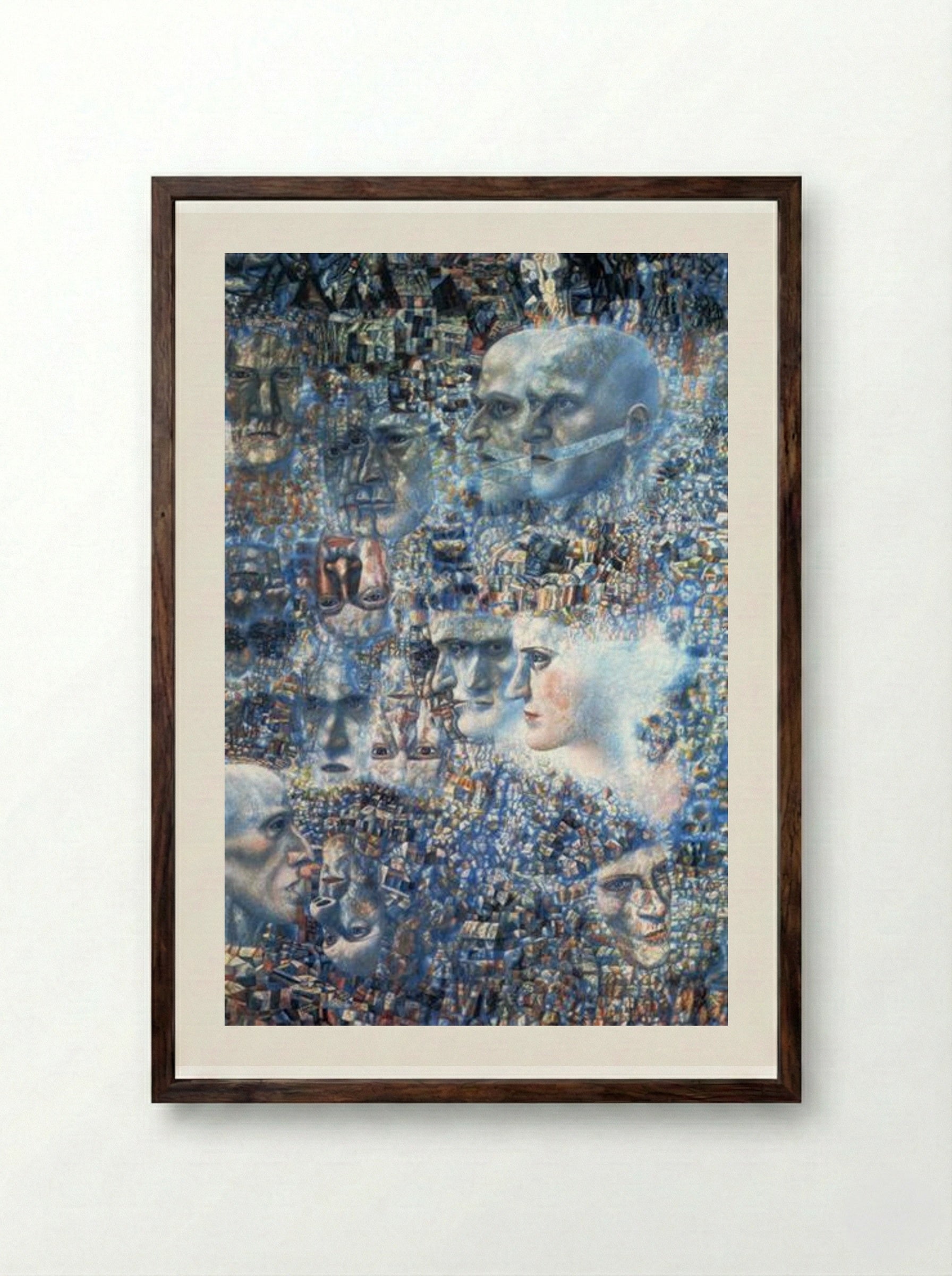 Shostakovich's First Symphony - Pavel Filonov - Framed Print Dark Wood