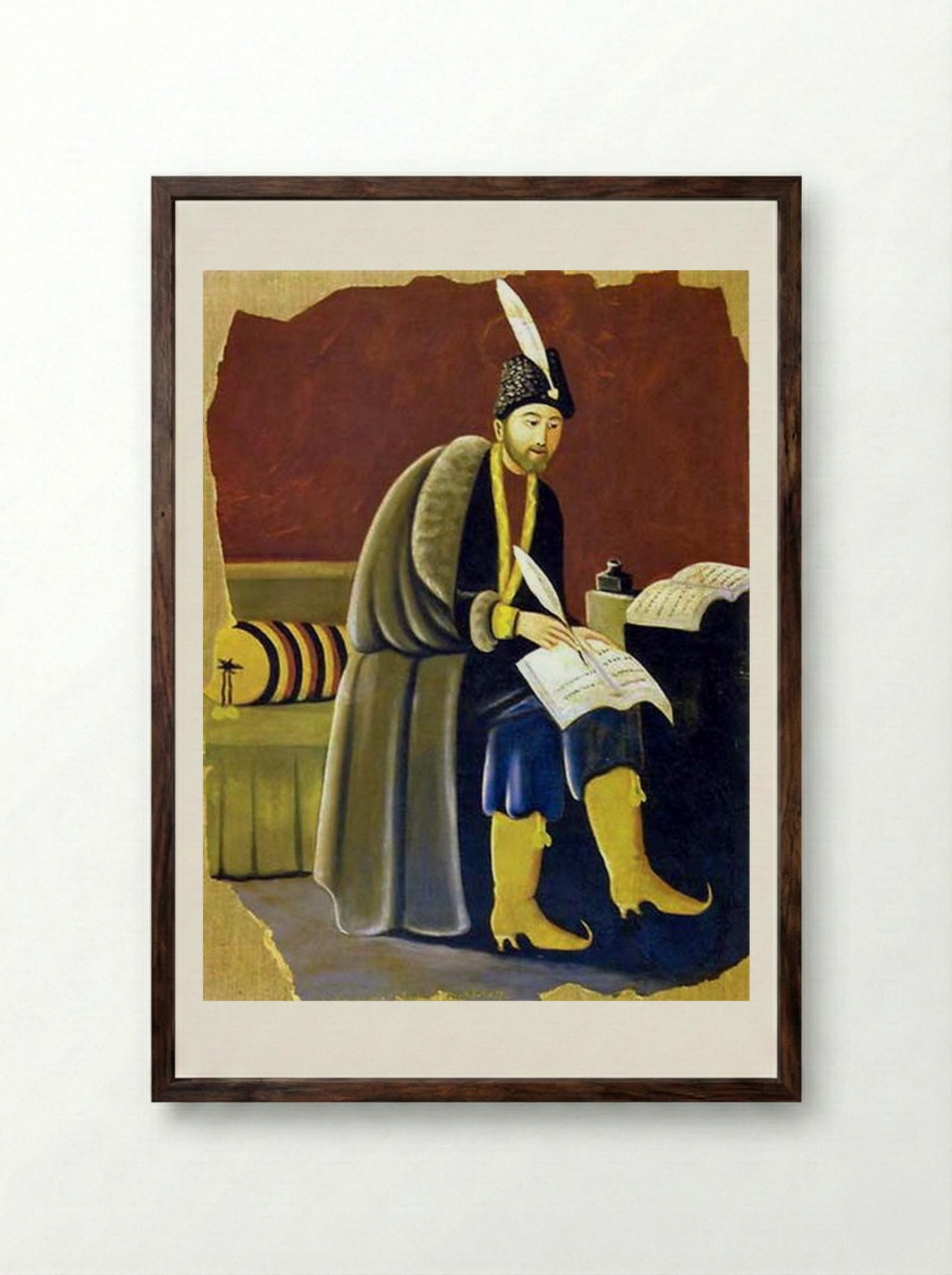 Shota Rustaveli - Niko Pirosmani - Framed Print Dark Wood