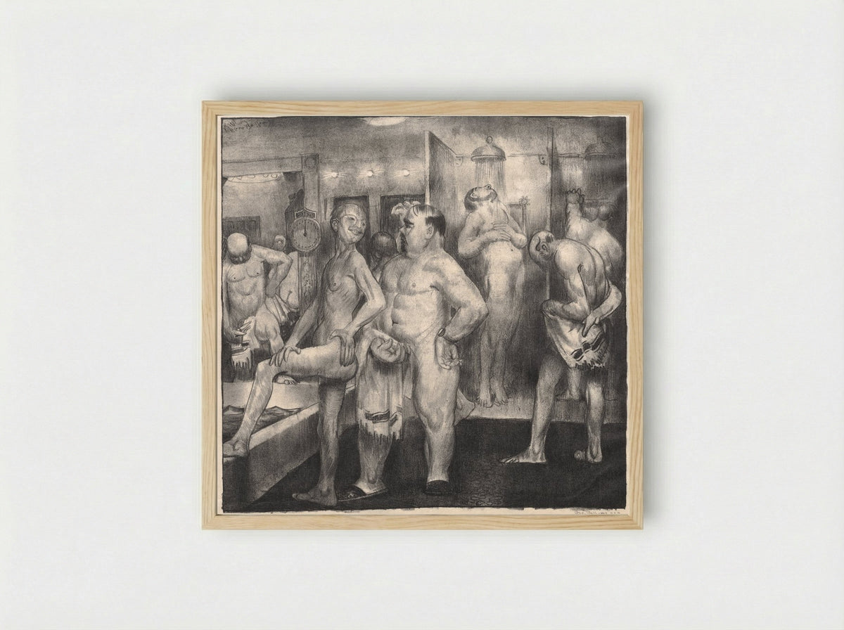 Shower-Bath - George Bellows - Framed Print Wood