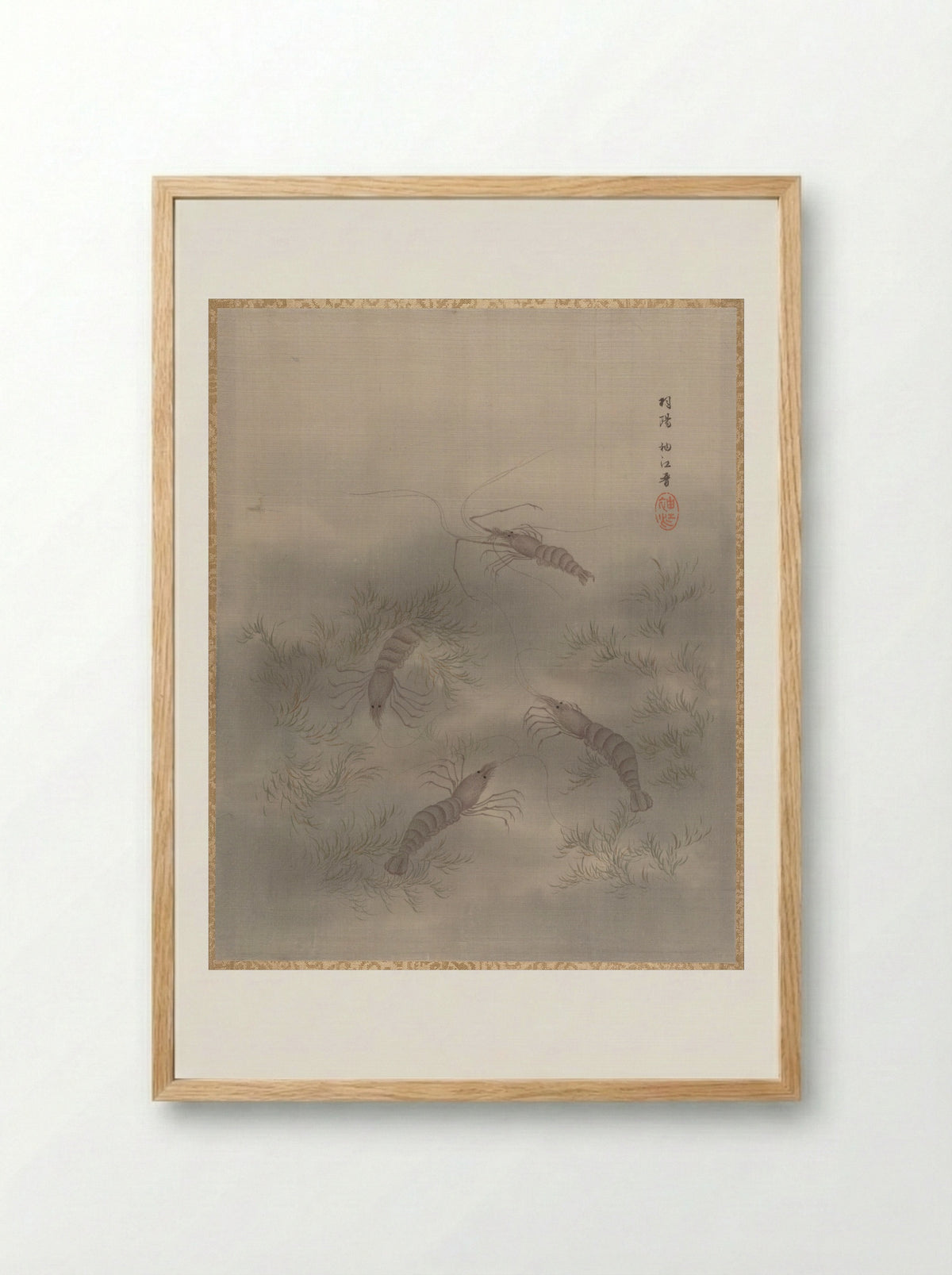 Shrimp (Ebi) - Seki Shūkō - Framed Print Wood