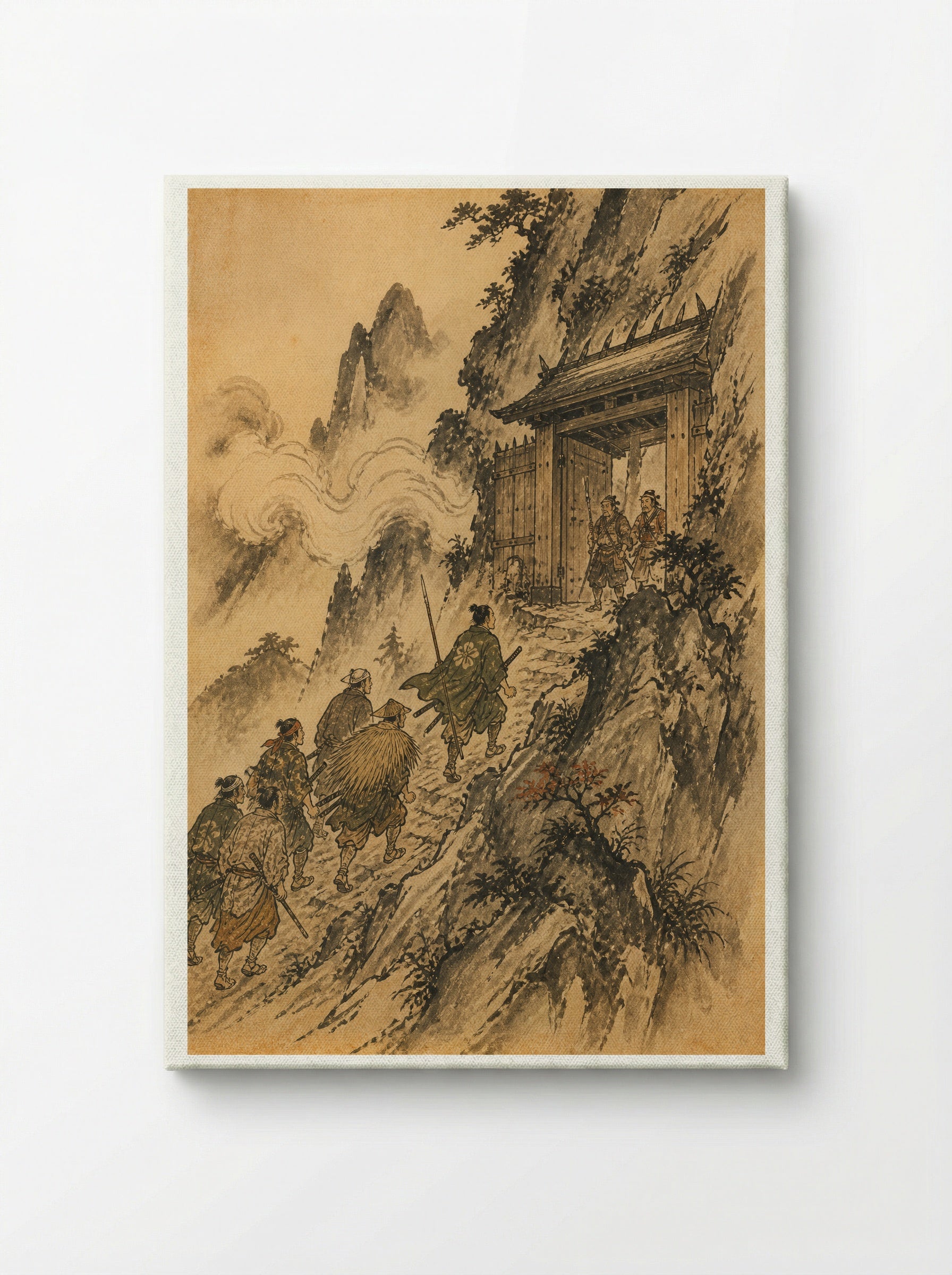 Shuten-doji at Mount Oe: At the Gate - Canvas