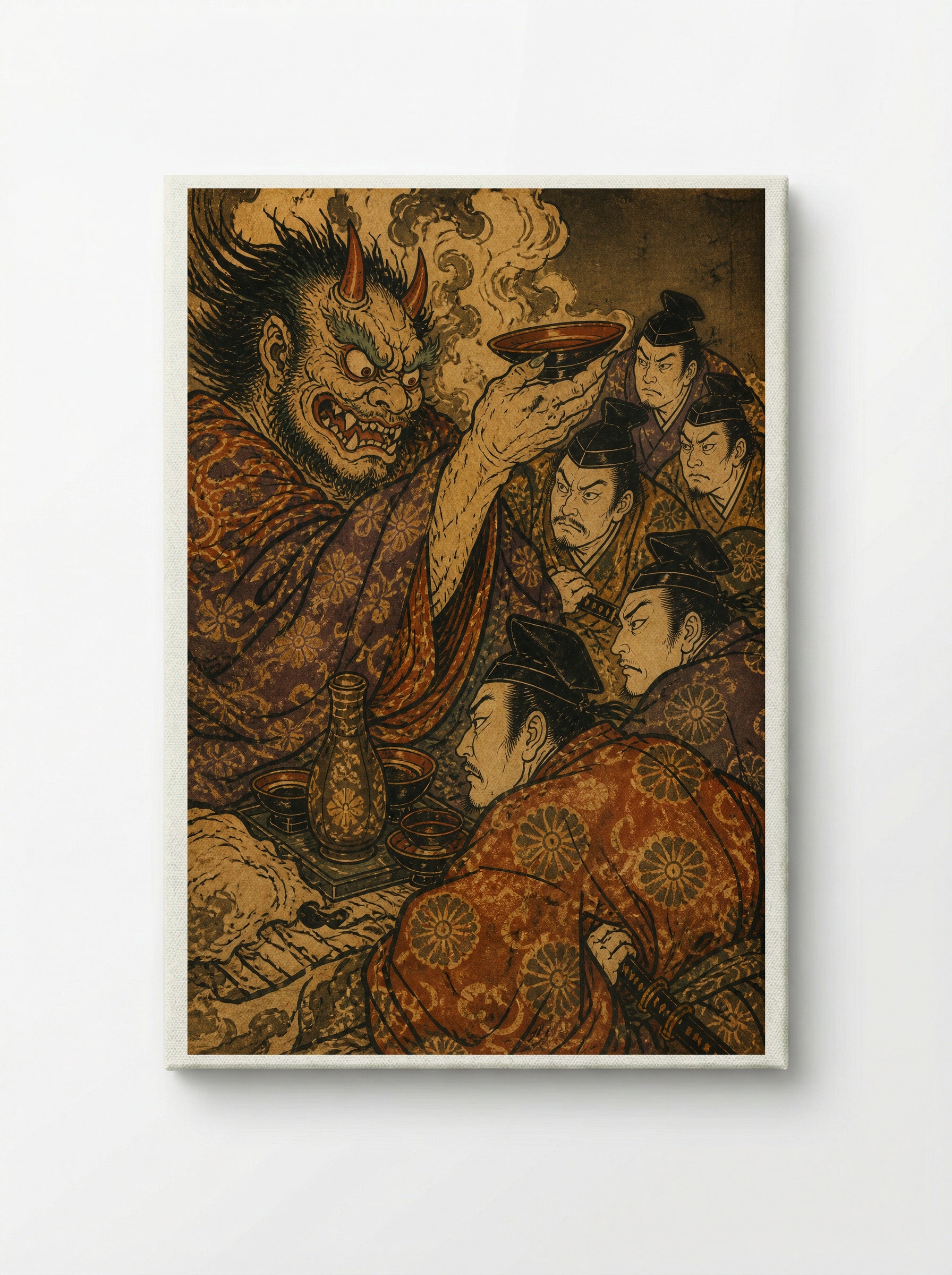 Shuten-doji at Mount Oe: The Sacred Sake - Canvas