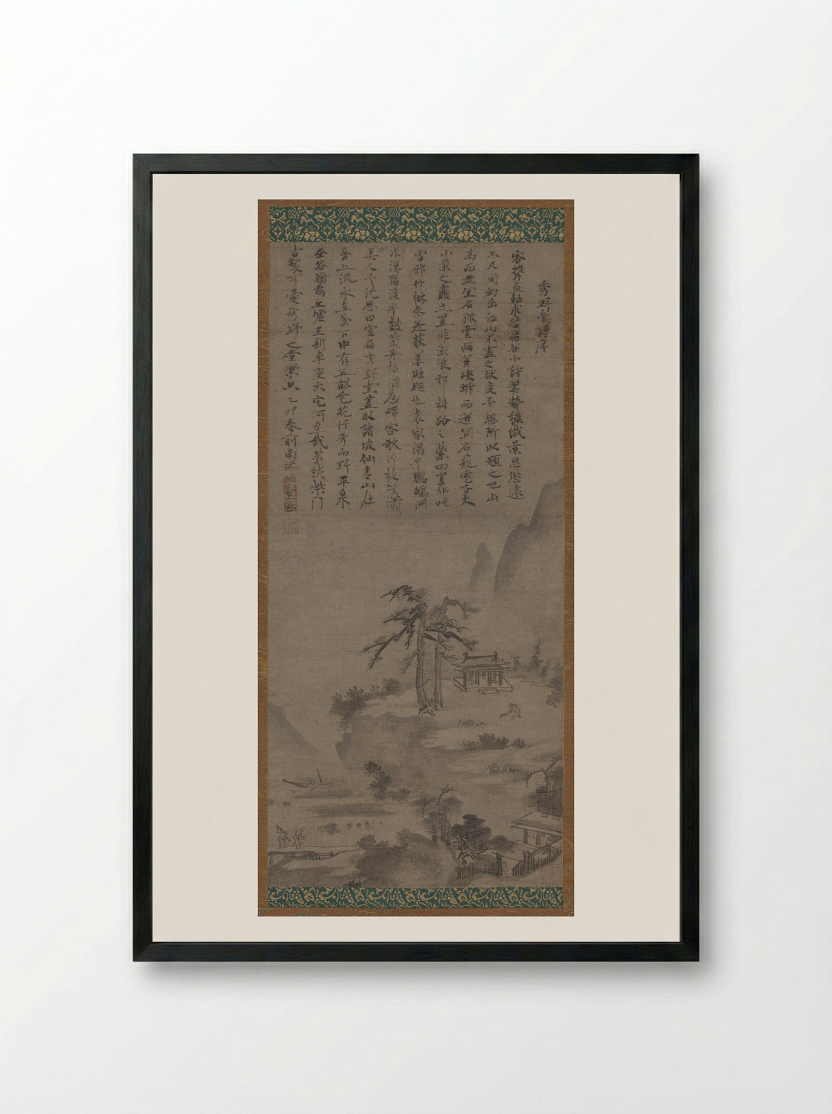 Shuyadō (Studio of Lofty Rusticity) - Bunsei - Framed Print Black